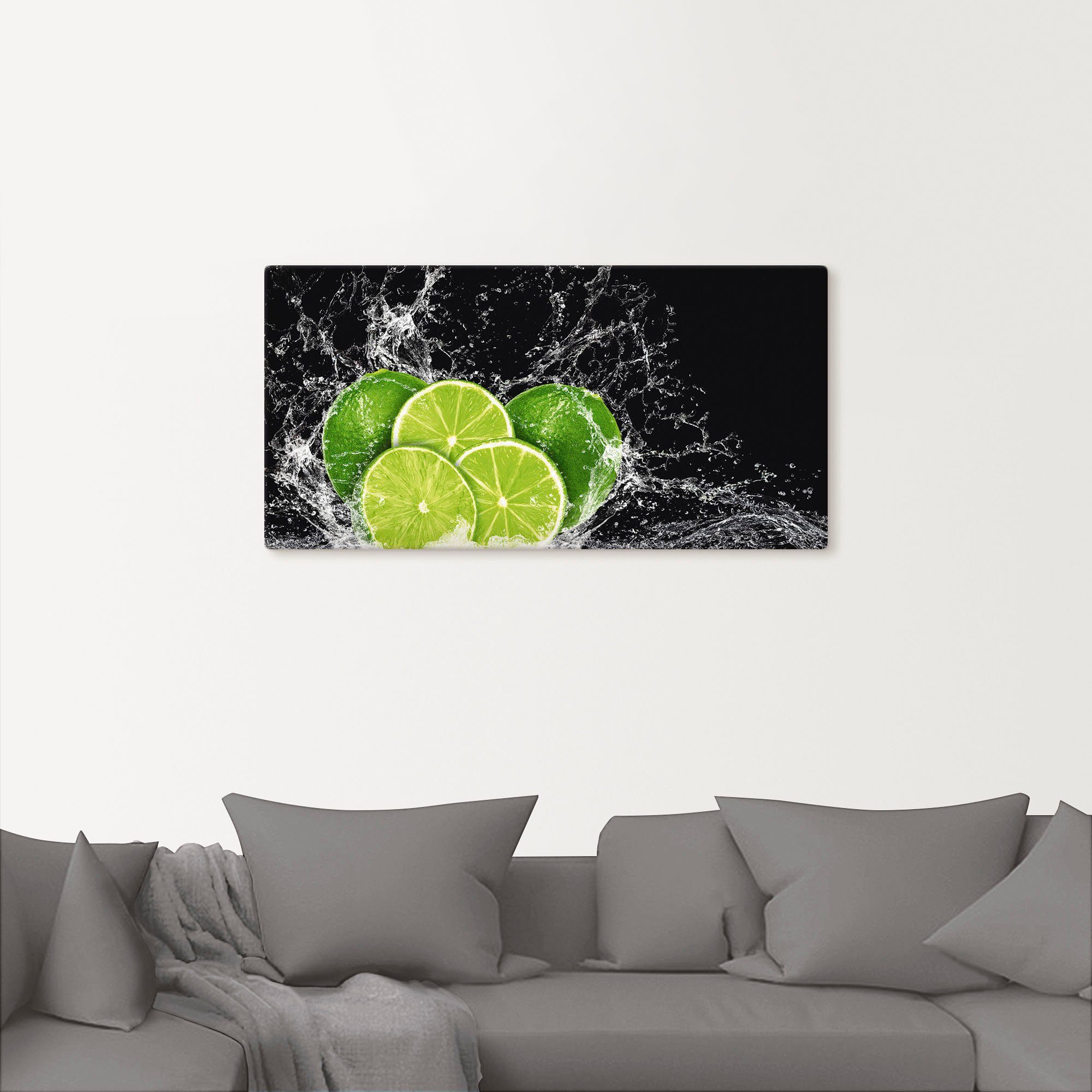 Artland Wandbild »Limone mit Spritzwasser«, Obst Bilder (1 Stück), in vielen Größen & Produktarten - Alubild / Outdoorbild für den Außenbereich, Leinwandbild, Poster, Wandaufkleber / Wandtattoo auch für Badezimmer geeignet-kaufen