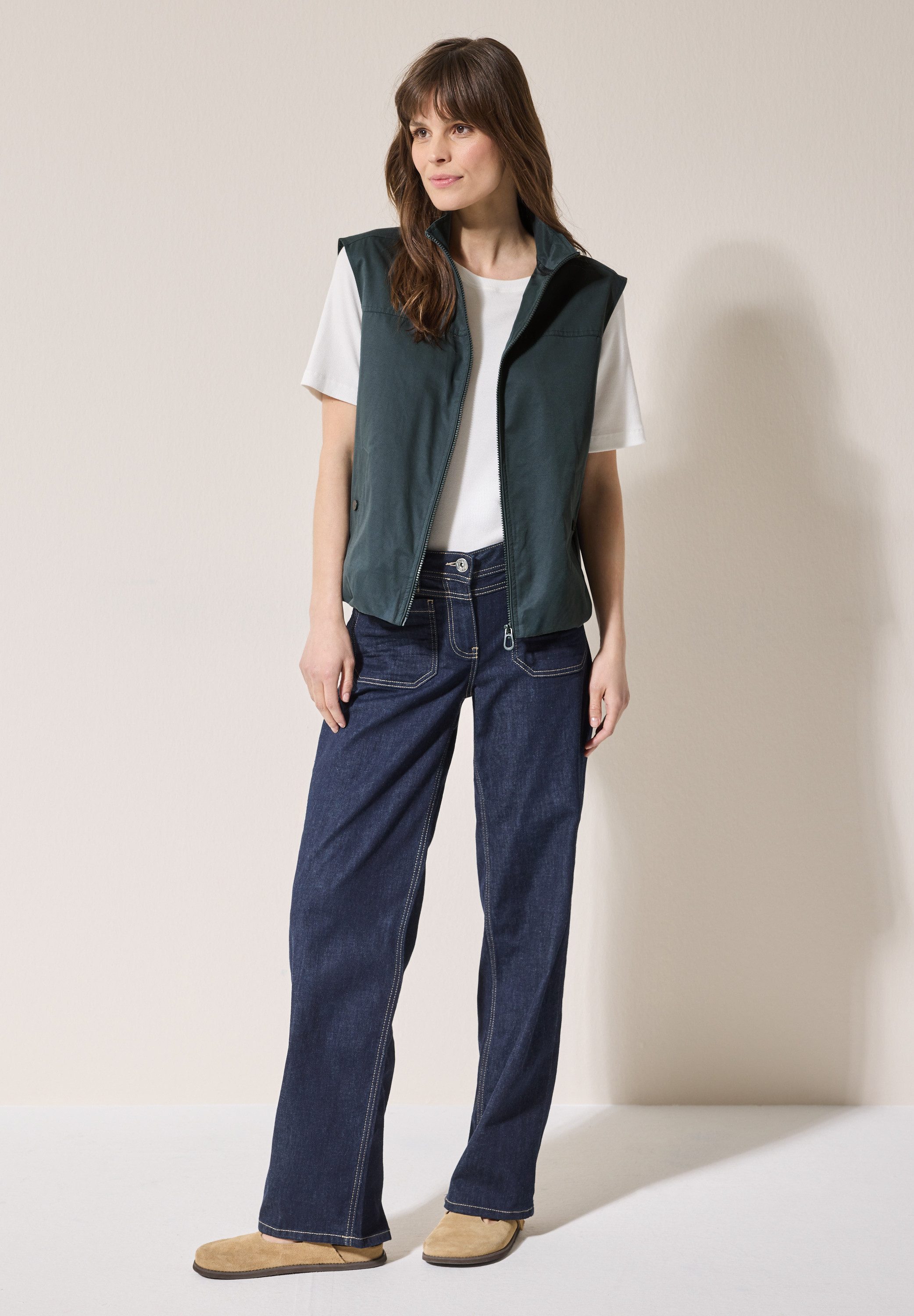 CECIL Kurzweste mit Elastiksaum