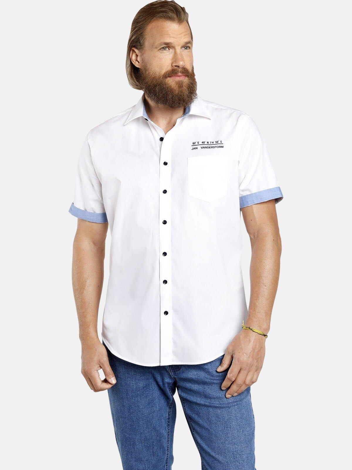 Jan Vanderstorm Kurzarmhemd EVIN Comfort Fit günstig online kaufen