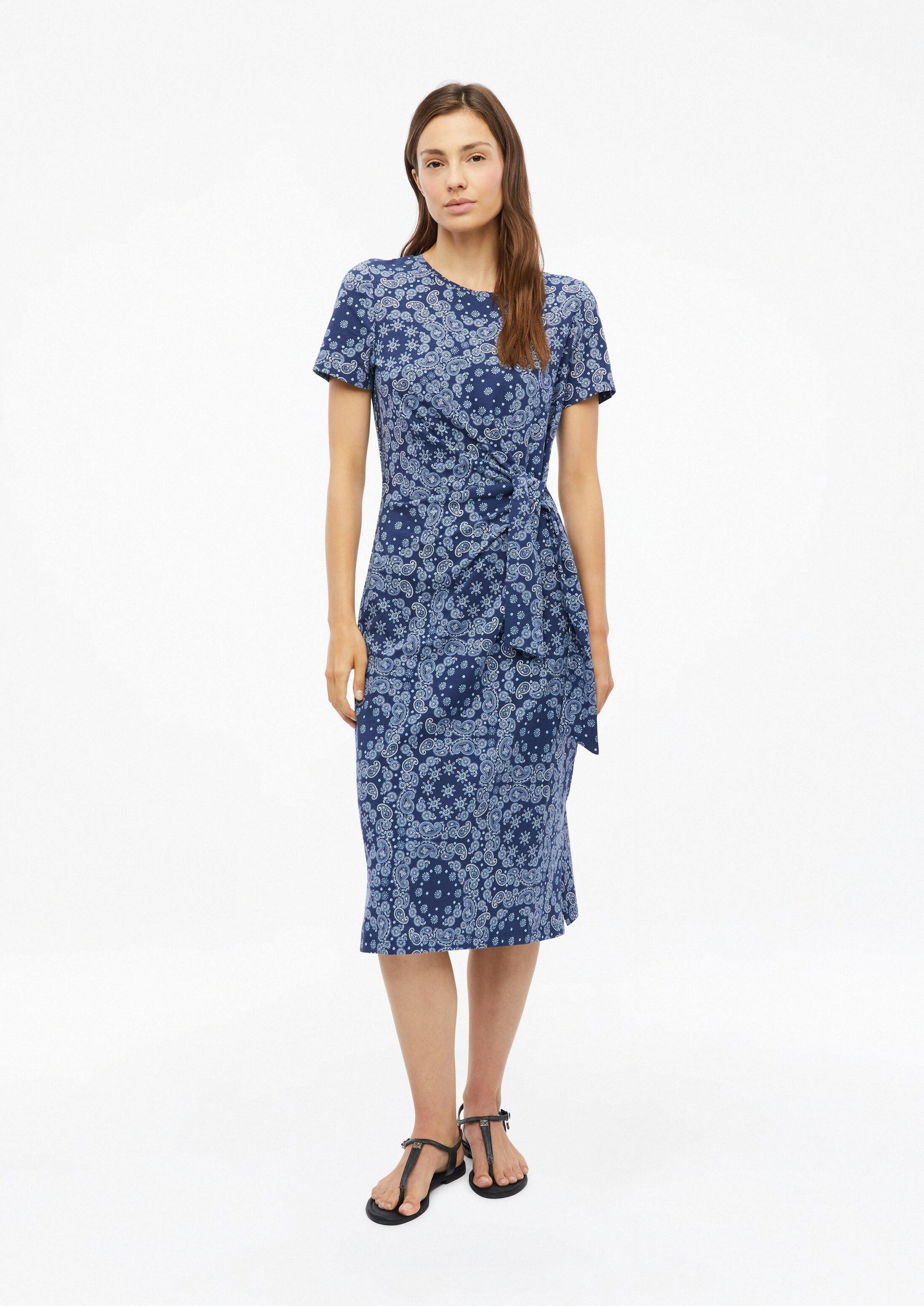 s.Oliver Midikleid Kleid Jerseykleid in Midilänge mit Knotendetail