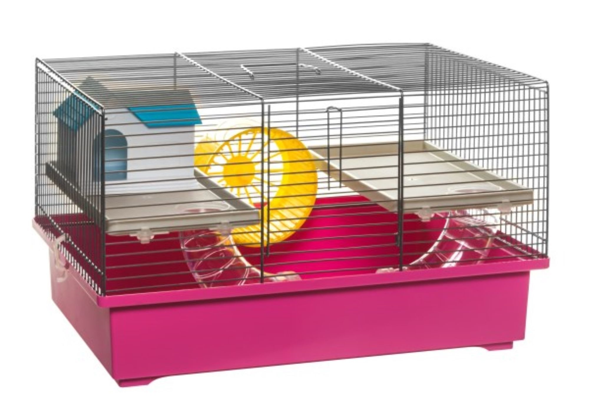 Kleintierkäfig Mäusekäfig Hamsterkäfig Nagerkäfig 49x32,5x29cm mit Zubehör