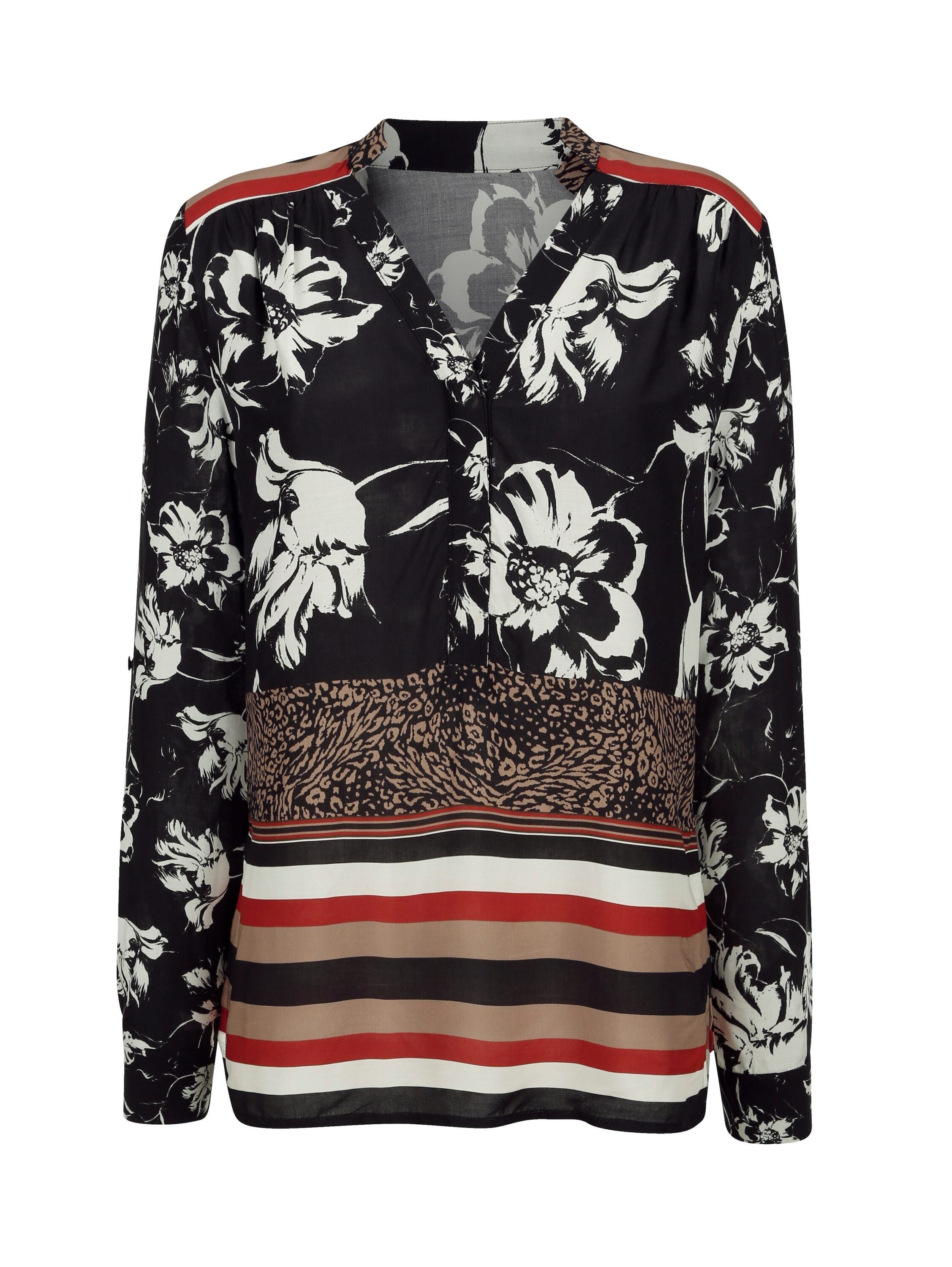 Alba Moda Schlupfbluse Schlupfbluse mit floralem Print