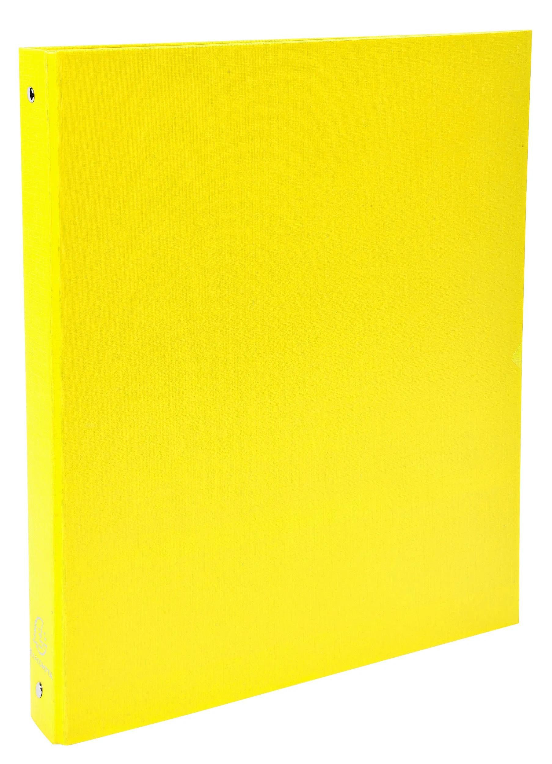 EXACOMPTA Ringbuchmappe 20x Ringbuch PP 18mm 4Ring 30mm Rücken 40mm 32x26cm A4 Gelb 51379E, Karton Ringbücher