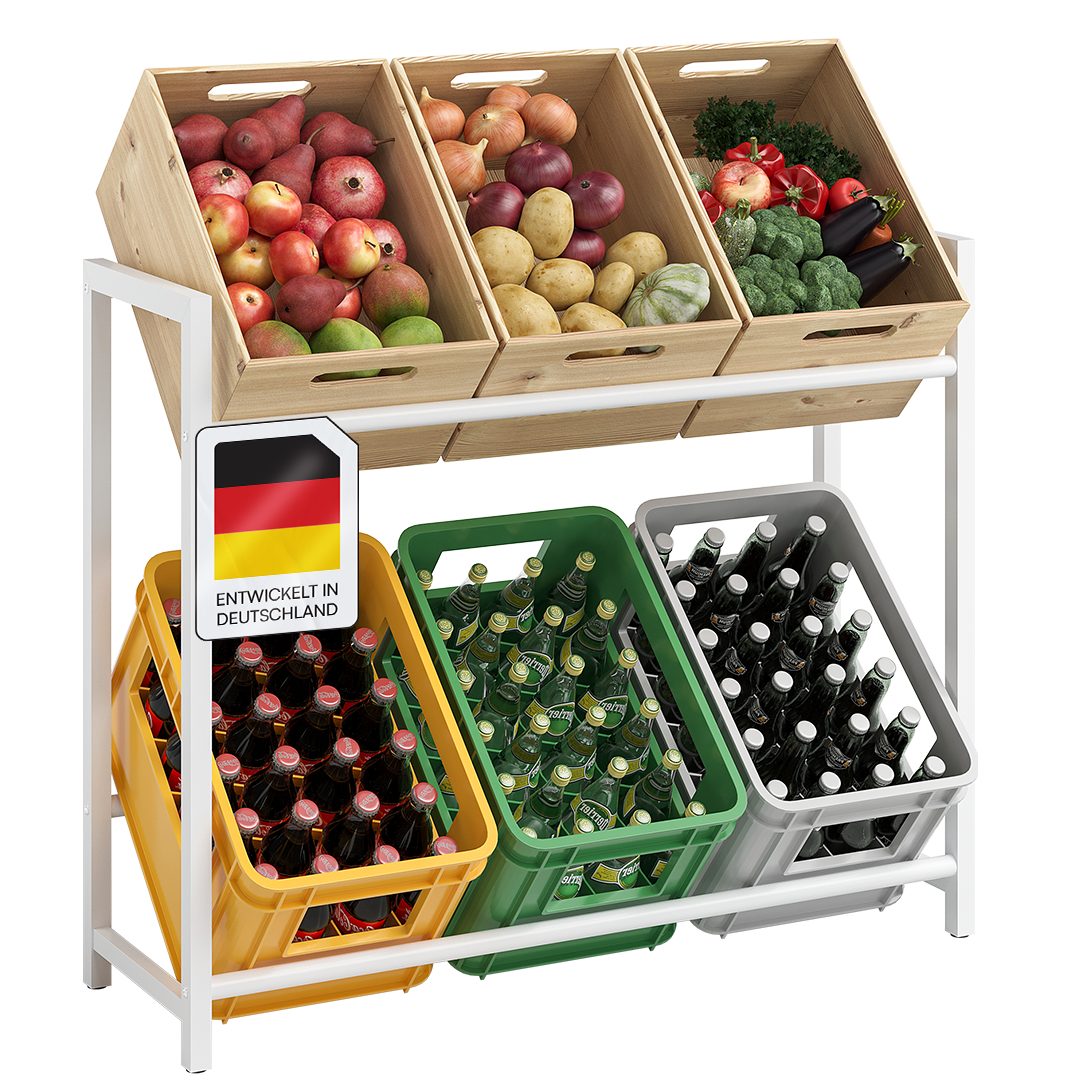 STEELSØN Flaschenregal Macondo aus Metall, Getränkekistenregal weiß, für 6 günstig online kaufen