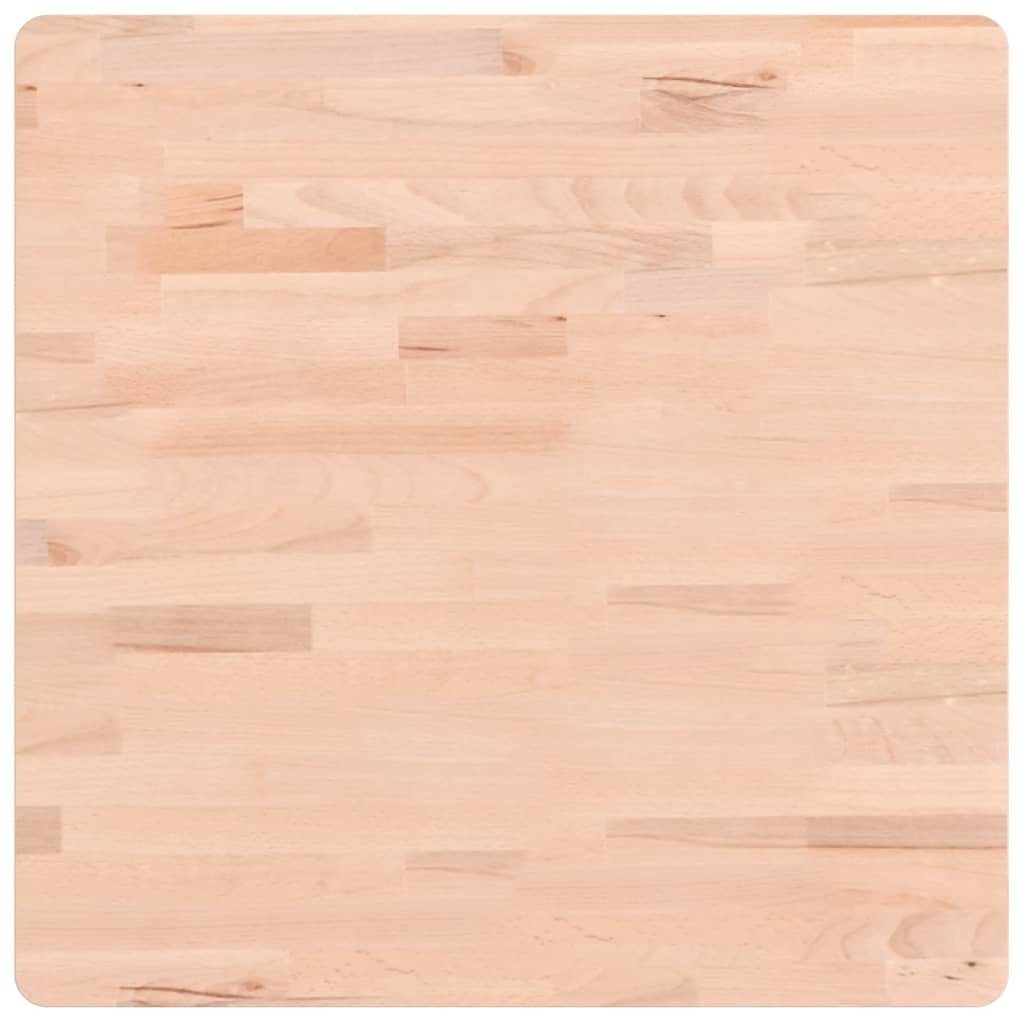 60x60x2,5 furnicato cm Tischplatte Buche Massivholz Quadratisch