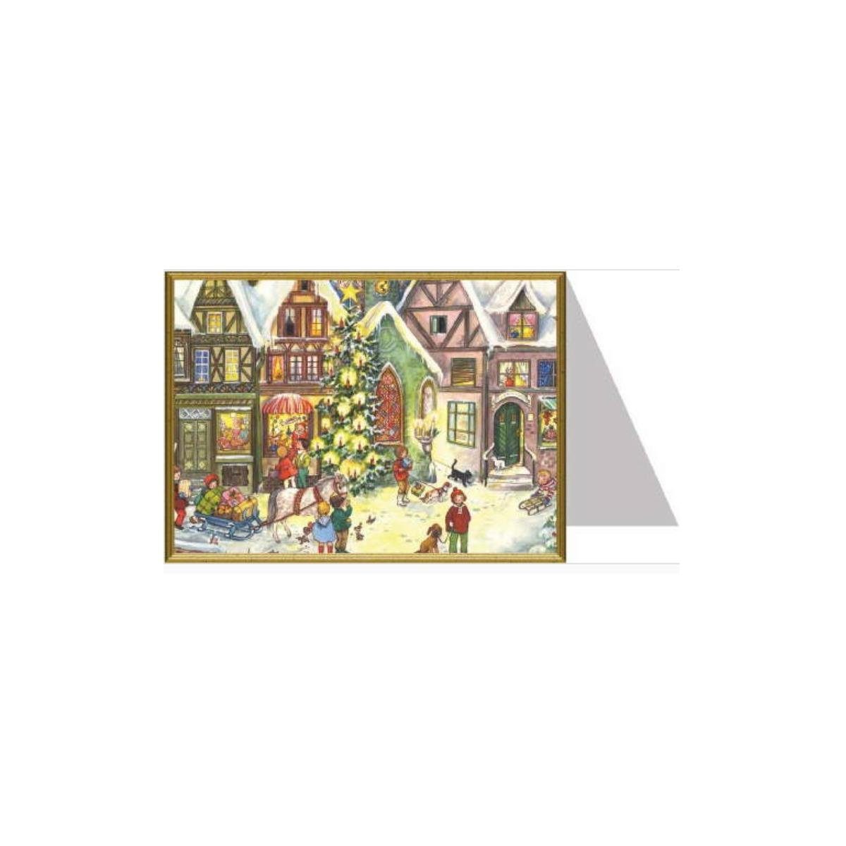 Richard Sellmer der - Grußkarte 99555 Stadt" - "Weihnachten Verlag Weihnachtskarte in
