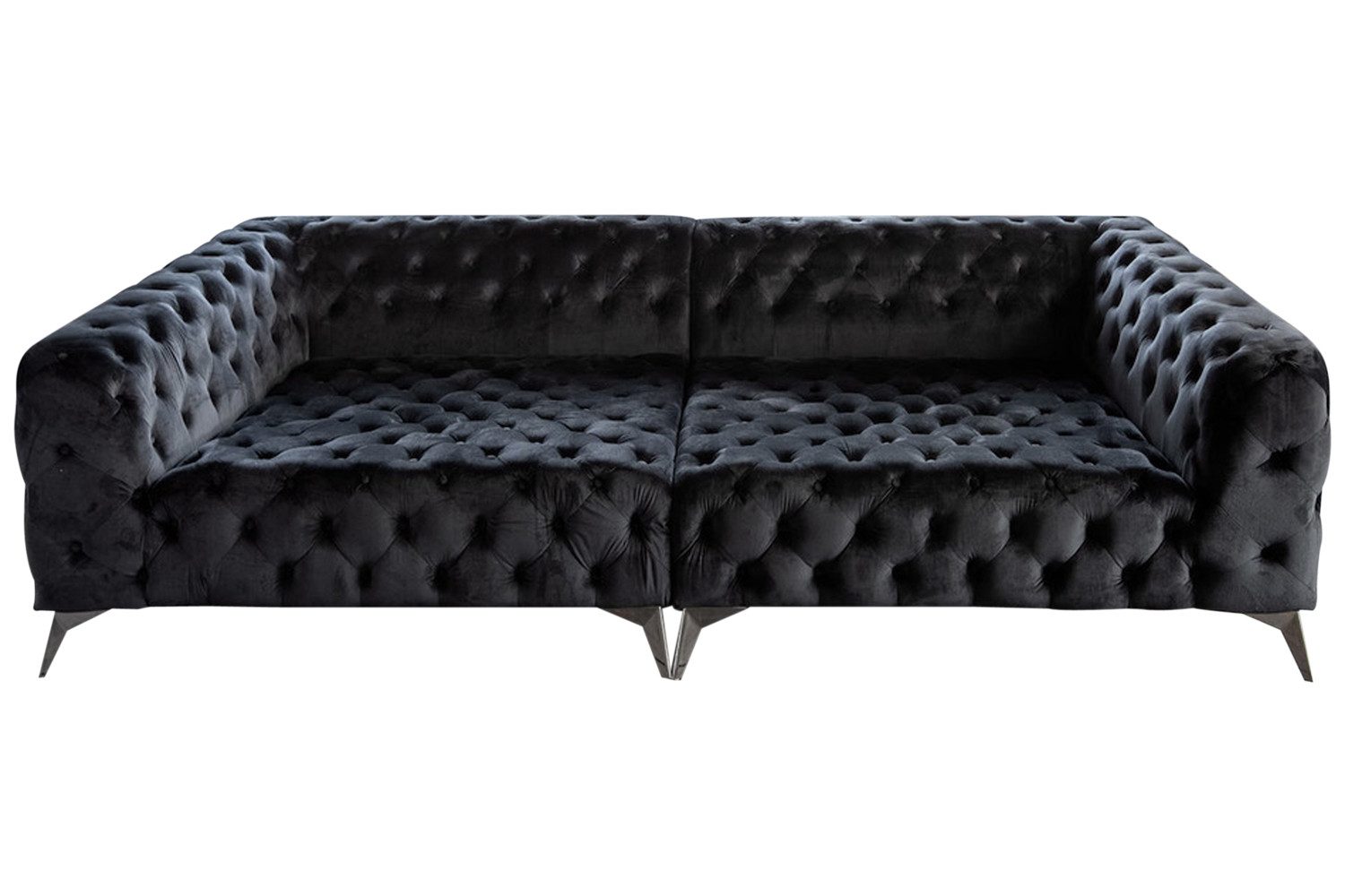 KAWOLA Big-Sofa NARLA, Couch Chesterfield Velvet, günstig online kaufen