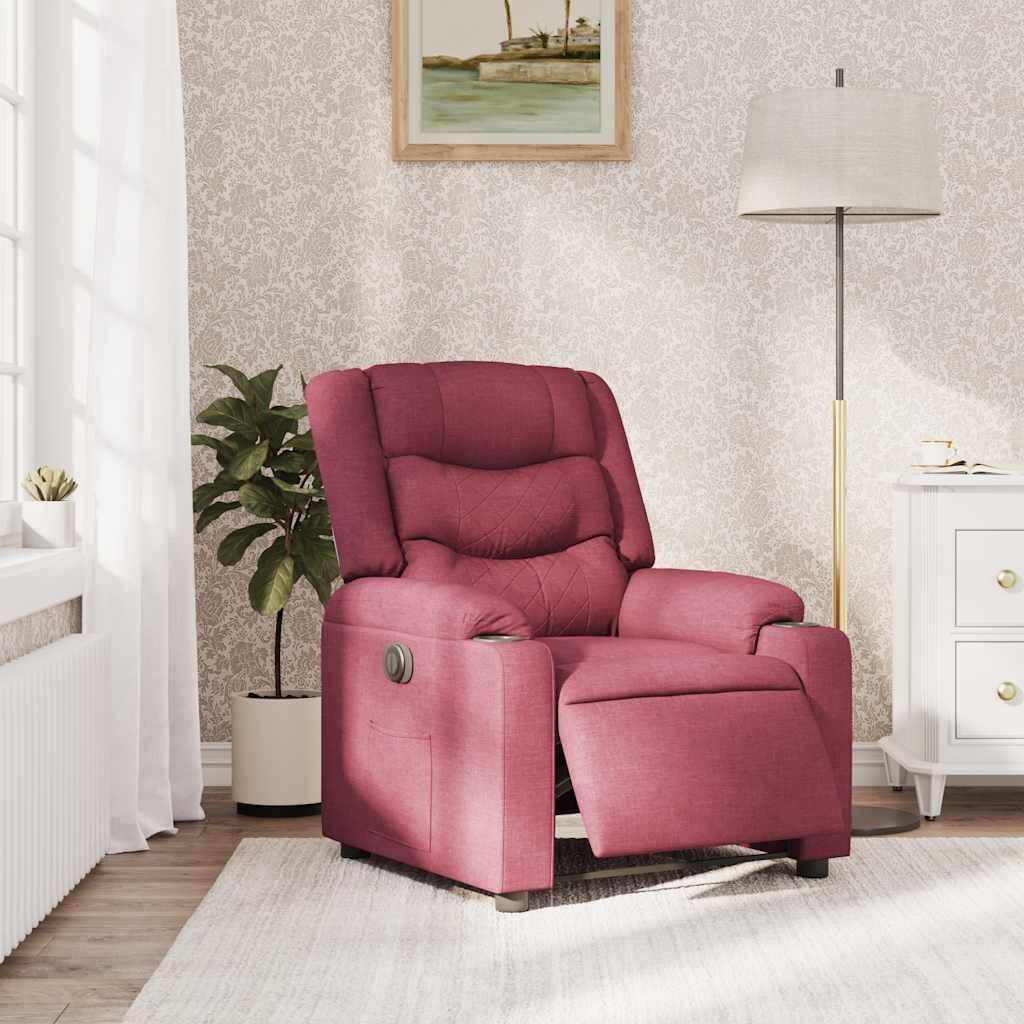 vidaXL Sessel Relaxsessel Elektrisch Weinrot Stoff günstig online kaufen