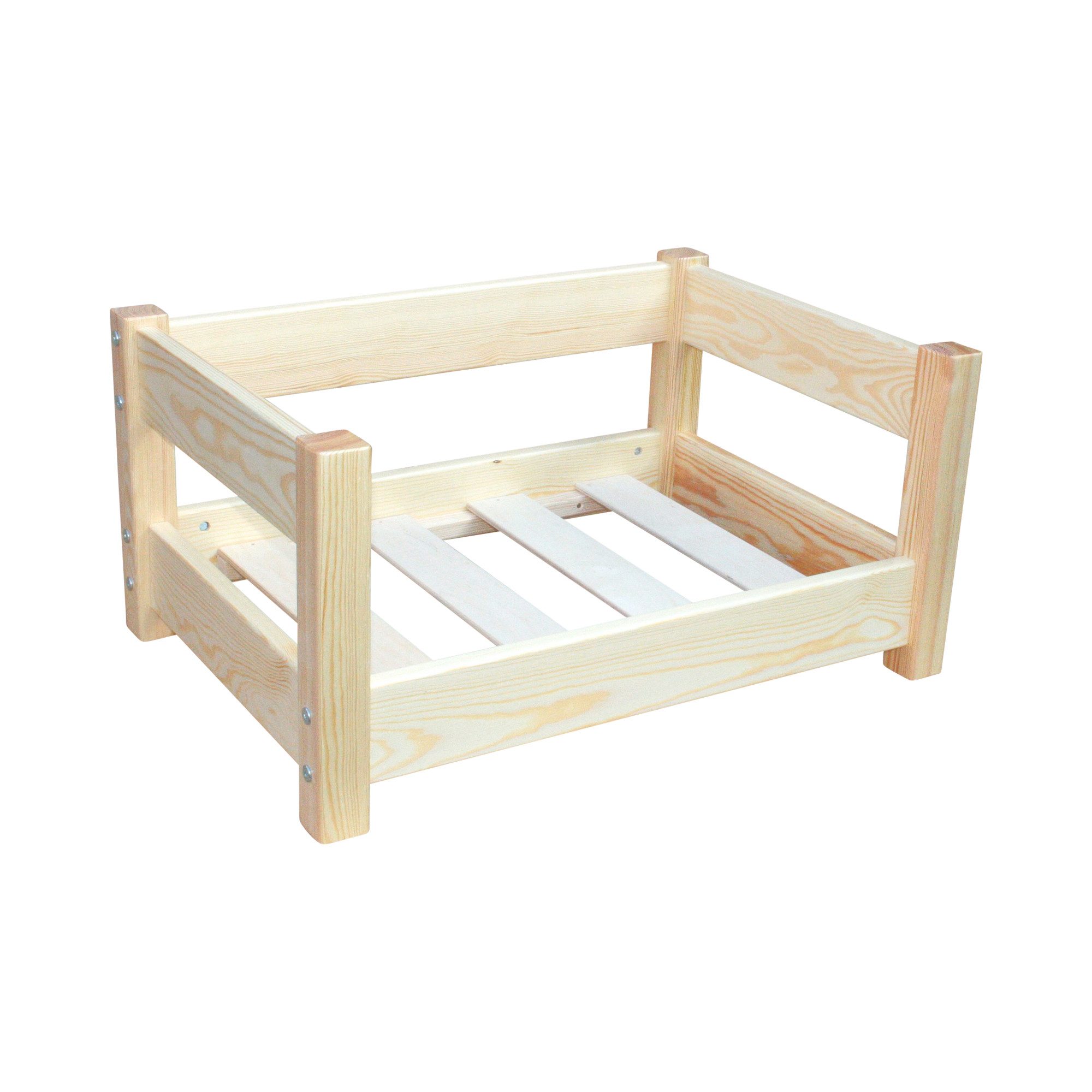Micoland Tierbett Hundebett Katzenbett Haustierbett 60x40 cm massiv mit Matratze