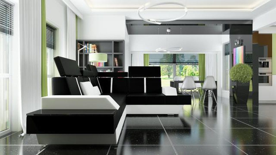 JVmoebel Ecksofa Designer Ledersofa in elegantem Design für stilvolles Wohnen, Made in Europa