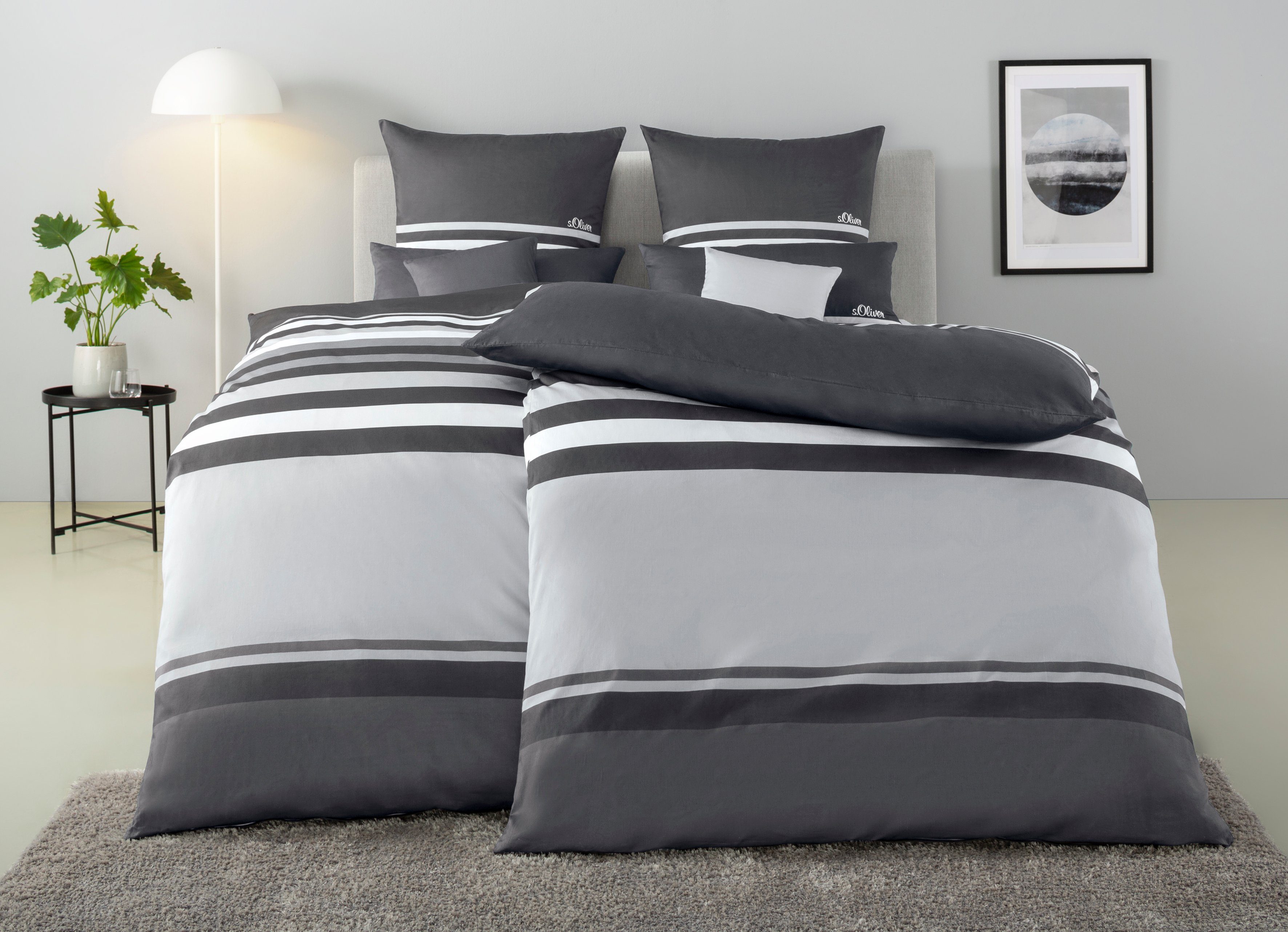 s.Oliver Bettwäsche Fenja in Gr. 135x200 oder 155x220 cm, Biber, 2 teilig, günstig online kaufen