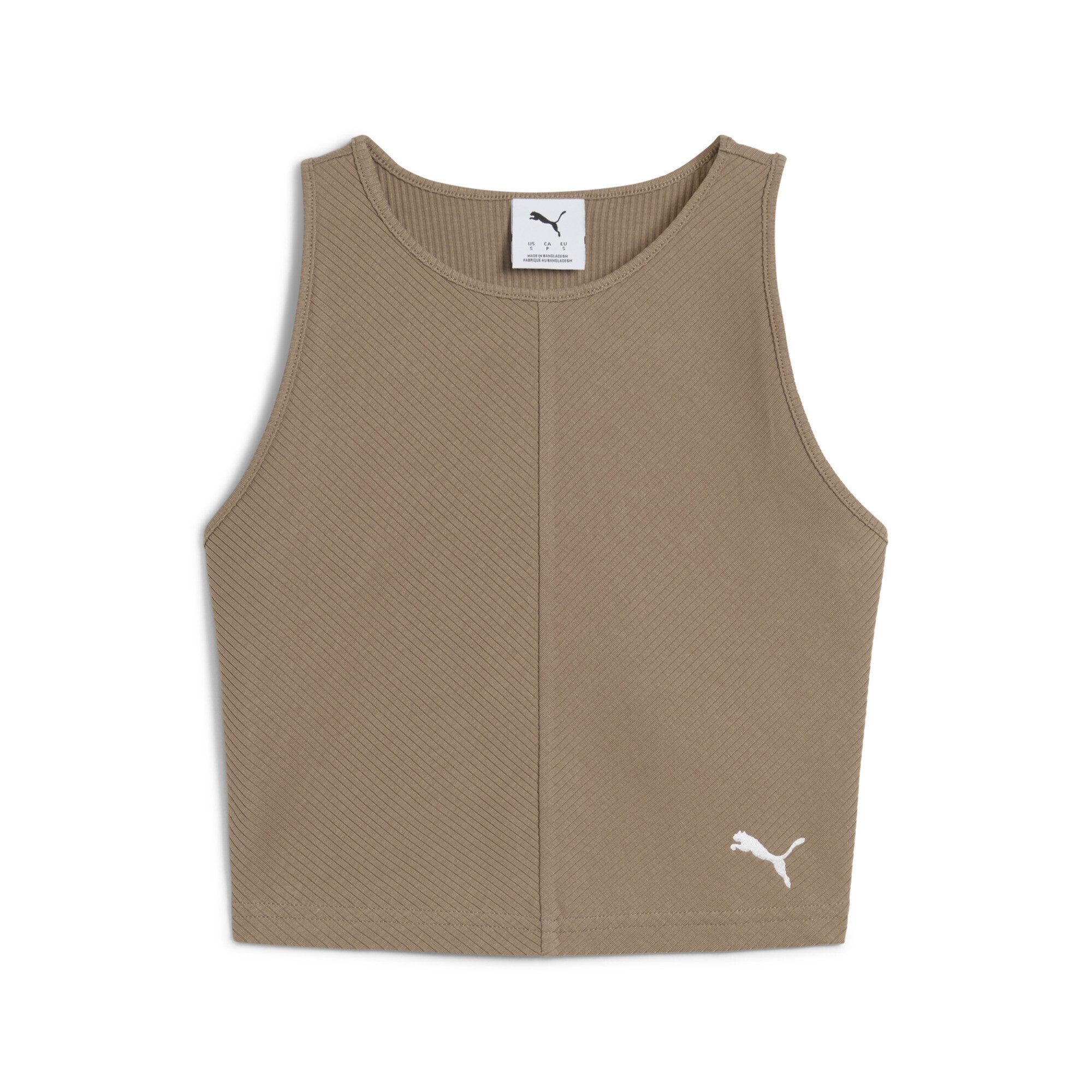 PUMA T-Shirt WARDROBE ESS Geripptes Crop-Top günstig online kaufen