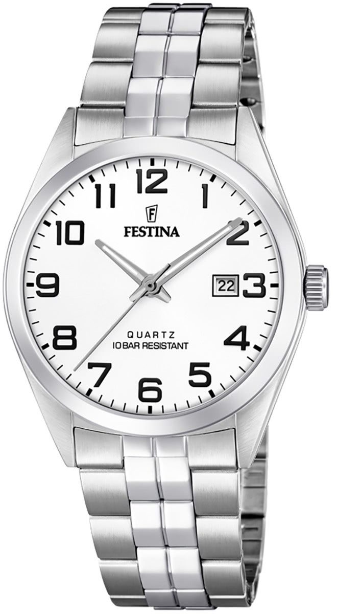 Quarzuhr Festina Herren Uhr F20437/1 Edelstahl