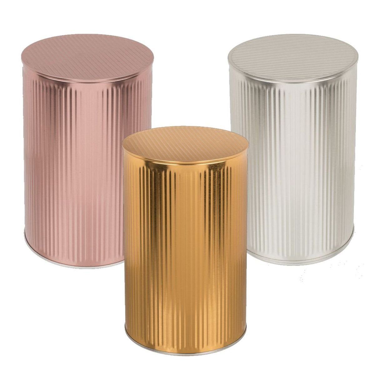 OOTB Vorratsdose Dose in Bronze, Silber oder Gold ca. 11 x 17,6 cm Metall-Vorratsdose, Metall, dekorativ