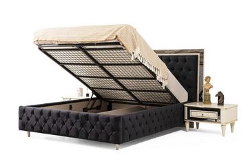 JVmoebel Bett Chesterfield Bett mit gepolstertem Design Luxus Doppel Hotelbetten