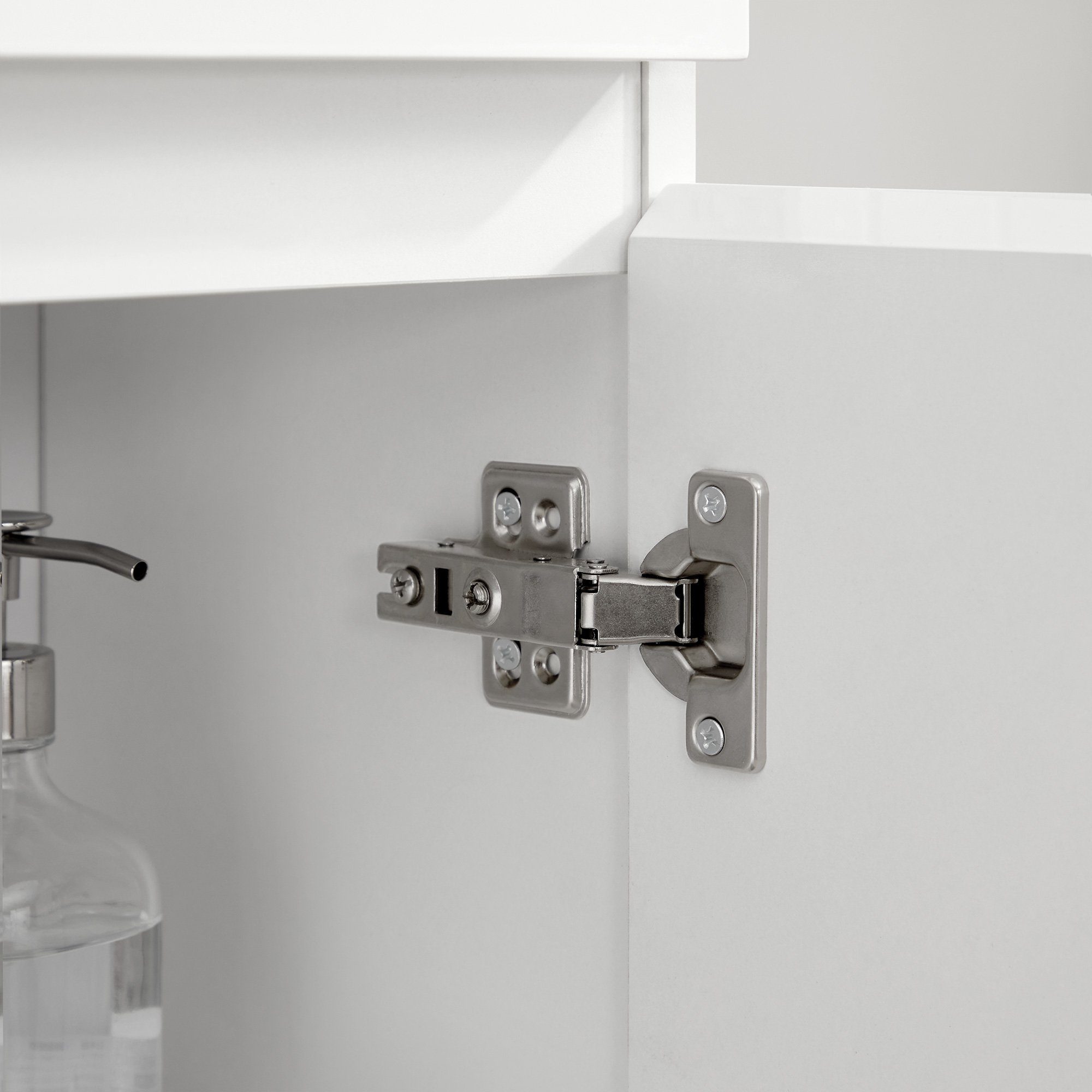 VASAGLE Badkommode Badezimmerschrank Aufbewahrungsschrank Doppeltürschrank, Standfüße