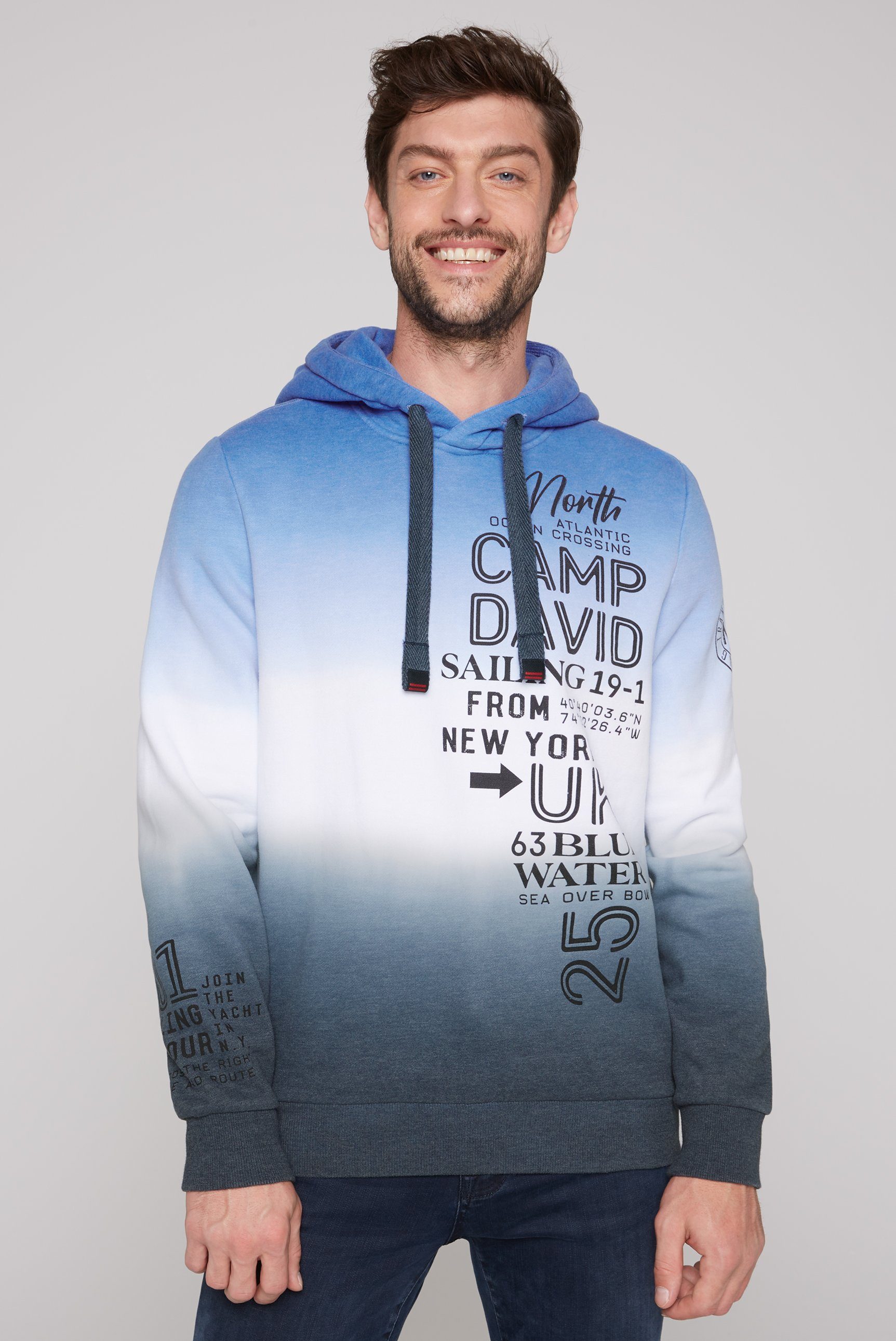 CAMP DAVID Hoodie mit Kordelzug in der Kapuze