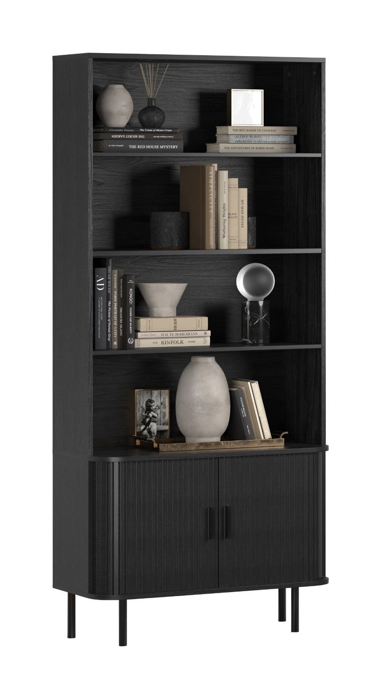 trendteam Holzbett Regal Standregal Ronin, Esche schwarz (no-Set)