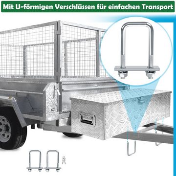 AUFUN Aufbewahrungsbox Truckbox Aluminium Werkzeugbox Transportbox M-XXXL