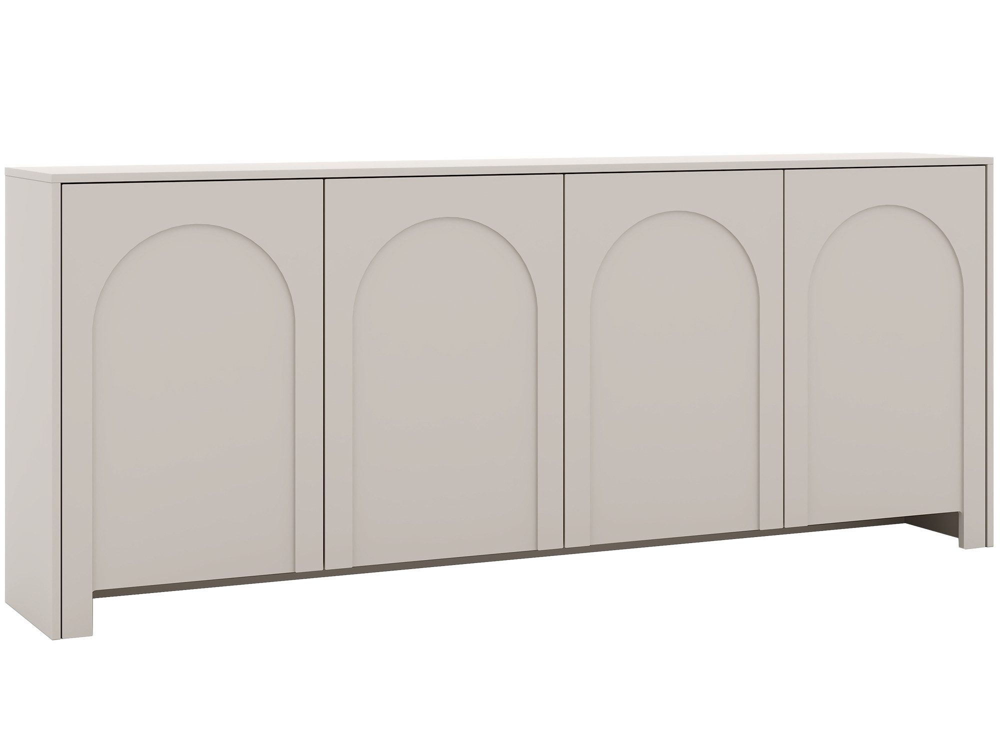 Beautysofa Kommode AMARO mit gefrästen Fronten und Push-to-Open-System (elegante Sideboard, in trendiger Kaschmirfarbe), Breite: 203,5 cm