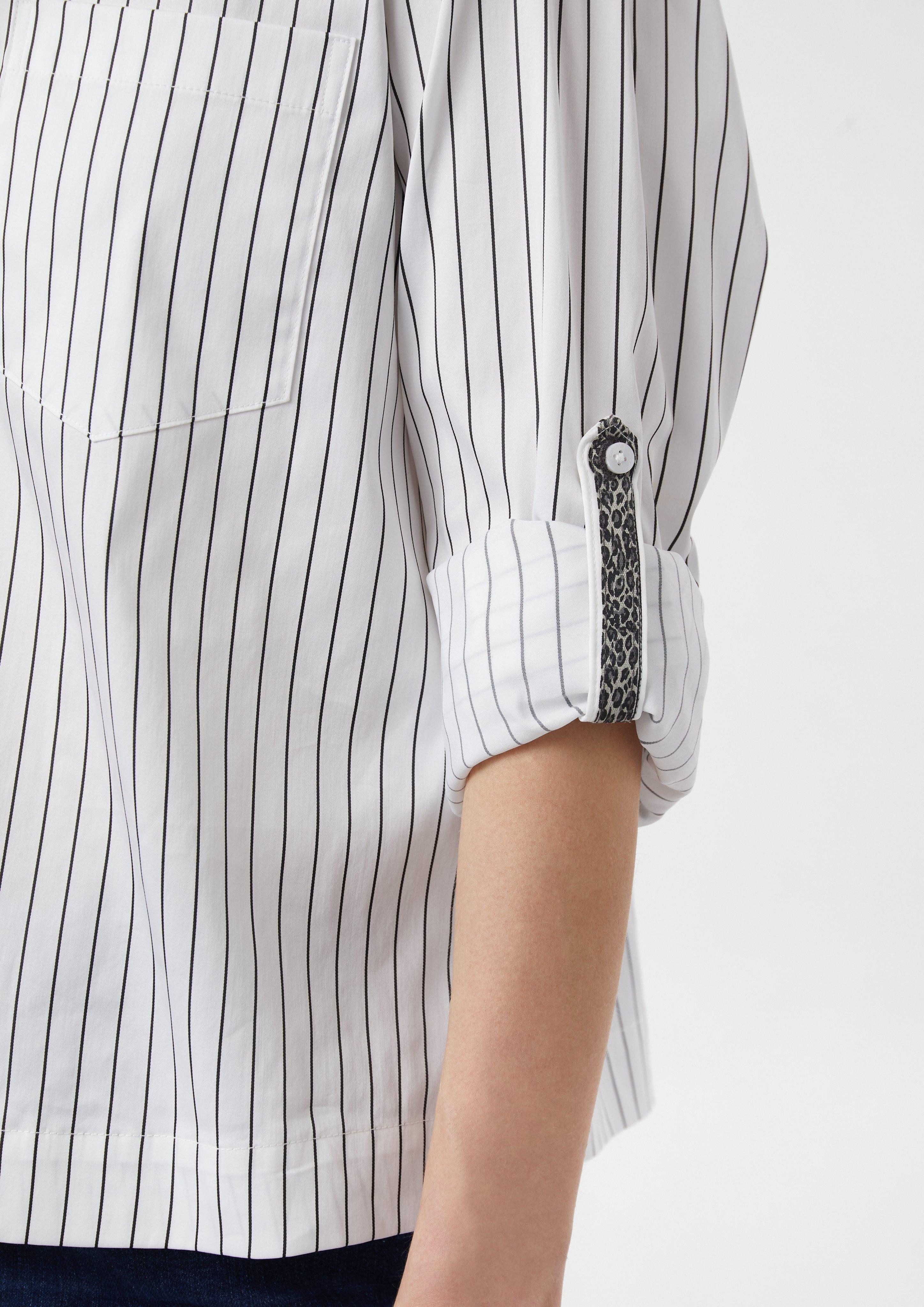 comma Langarmbluse Streifenbluse aus Baumwollstretch mit günstig online kaufen