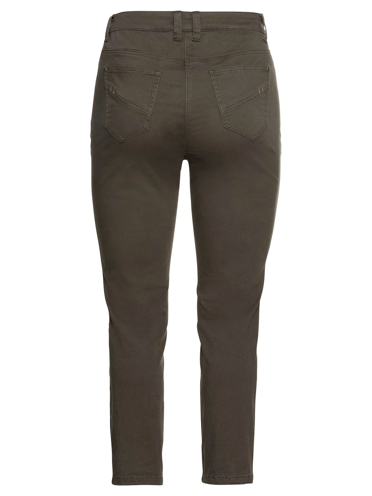 Größen 5-Pocket-Form Sheego Stretch-Hose in dunkeloliv Schmale«, Große »Die