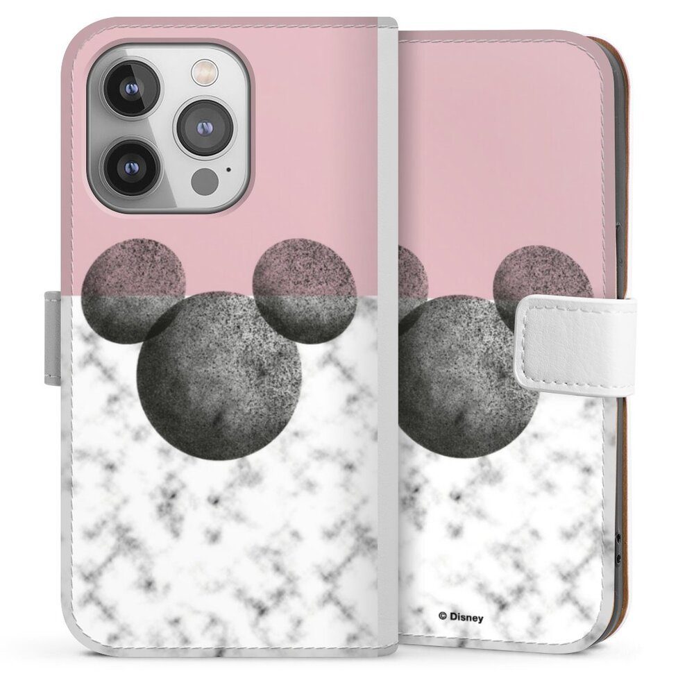 DeinDesign Handyhülle Disney Marmor Minnie Mouse Mickey Mouse Marmor, Apple iPhone 14 Pro Hülle Handy Flip Case Wallet Cover
