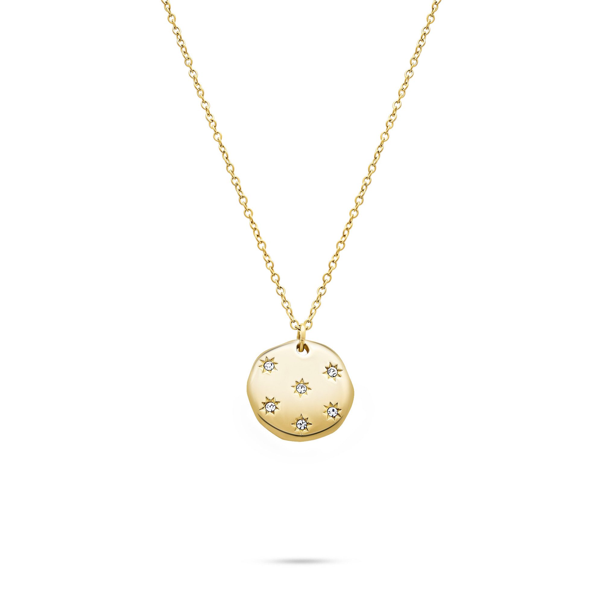 Tamaris Kette mit Anhänger Schmuck Geschenk Halskette mit Plättchen Anhänger Little Twinkle, mit Zirkonia (synth)