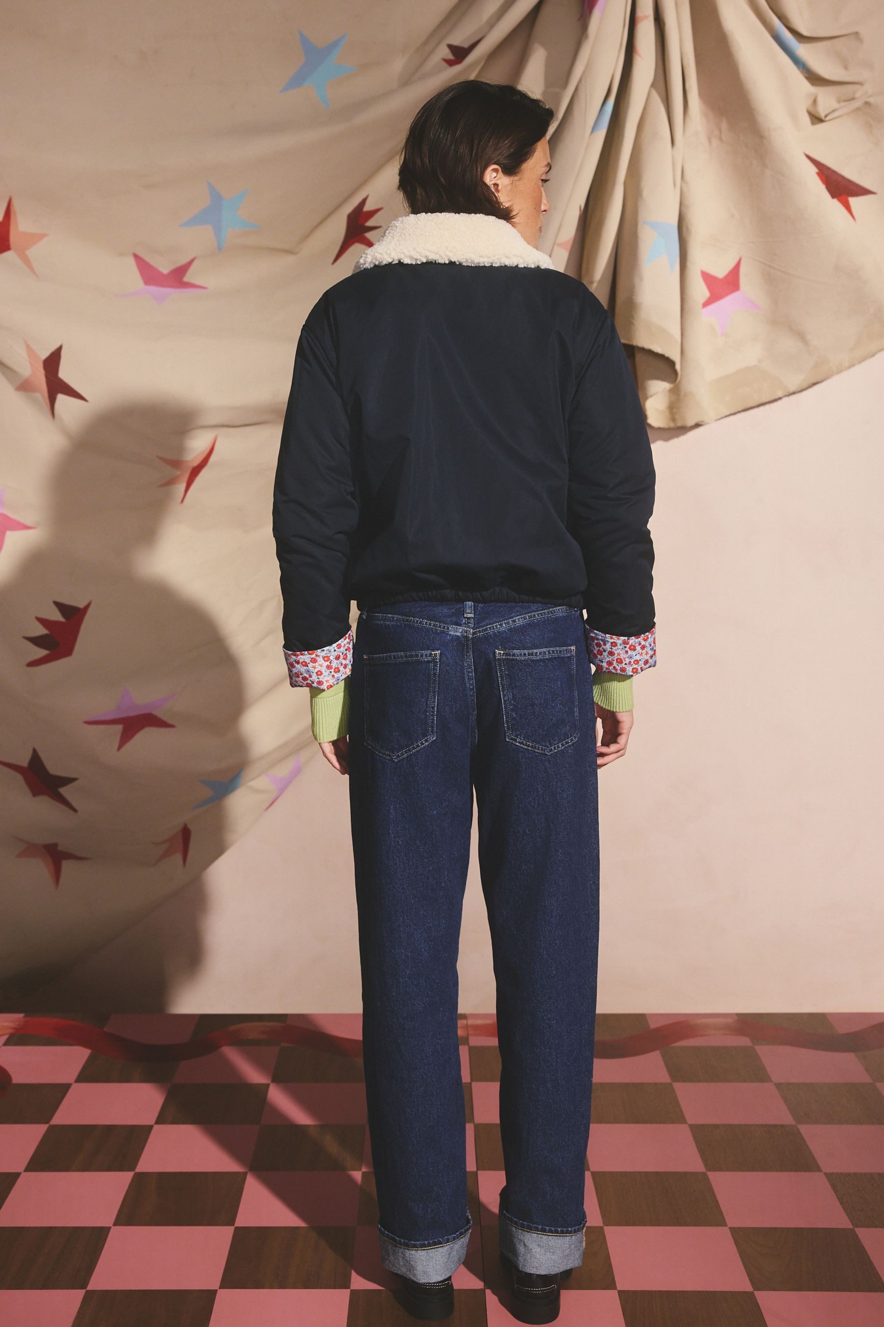 Cath Kidston Blouson Cath Kidston Jacke mit Borg-Kragen (1-St)