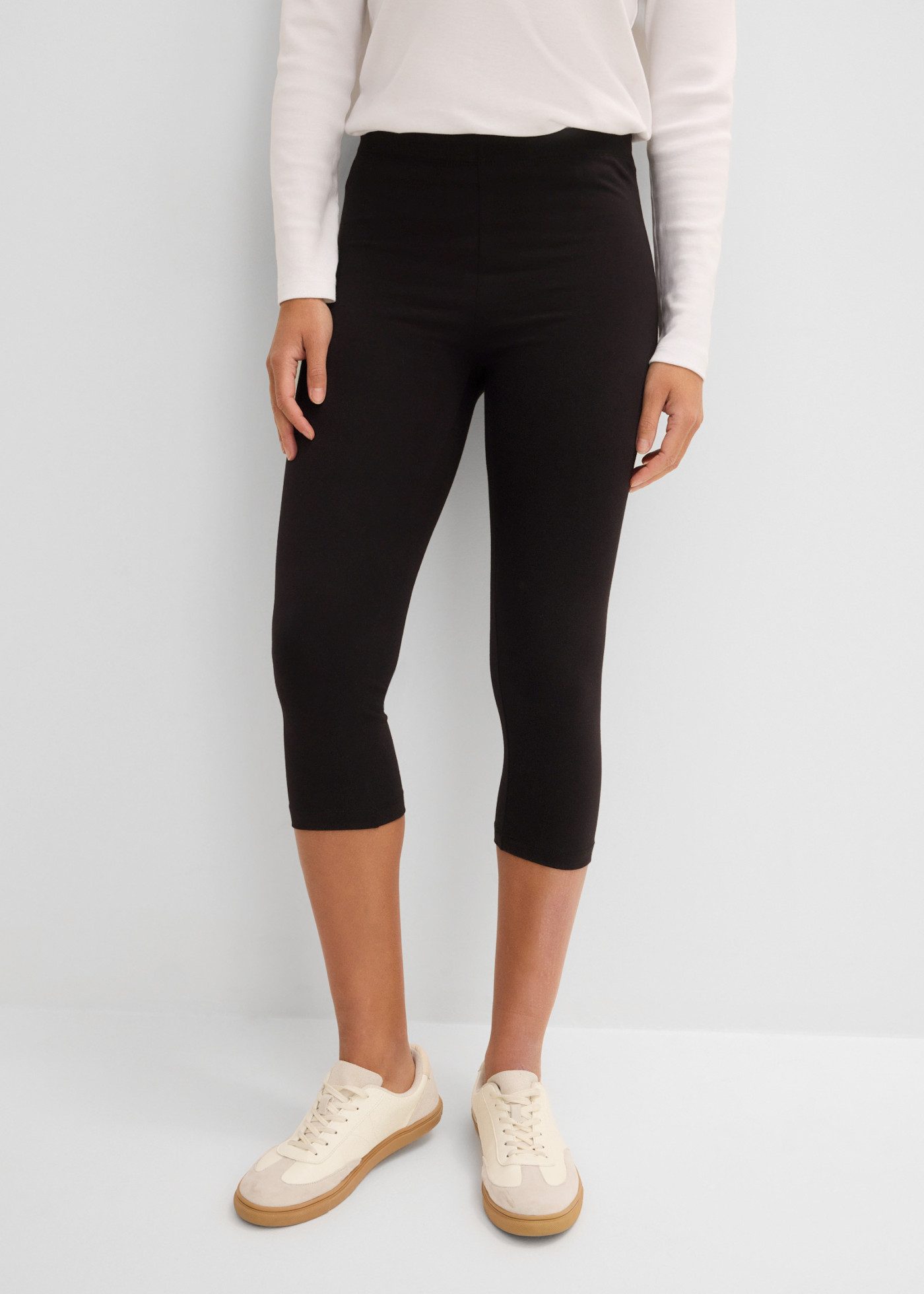 bonprix Caprileggings (Packung, 2er) Skinny Fit, mit Elasthan-Anteil, im 2er-Pack, in mehreren Größen