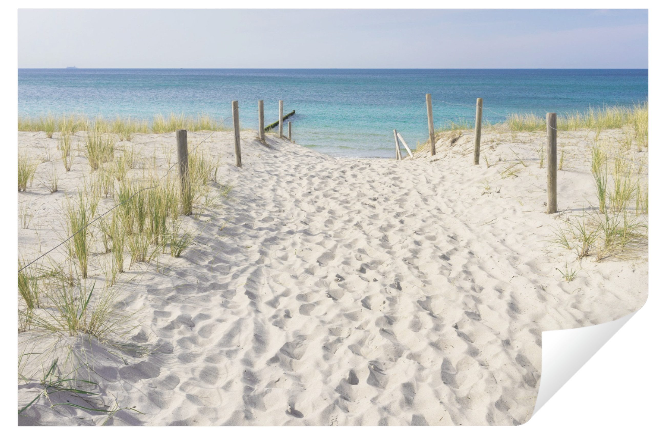 Wallarena Fototapete Strand Meer Vlies Tapete Wohnzimmer Schlafzimmer Wandtapete, Glatt Vlies, Landschaft, Tapete inklusive Kleister Vliestapete Motivtapete