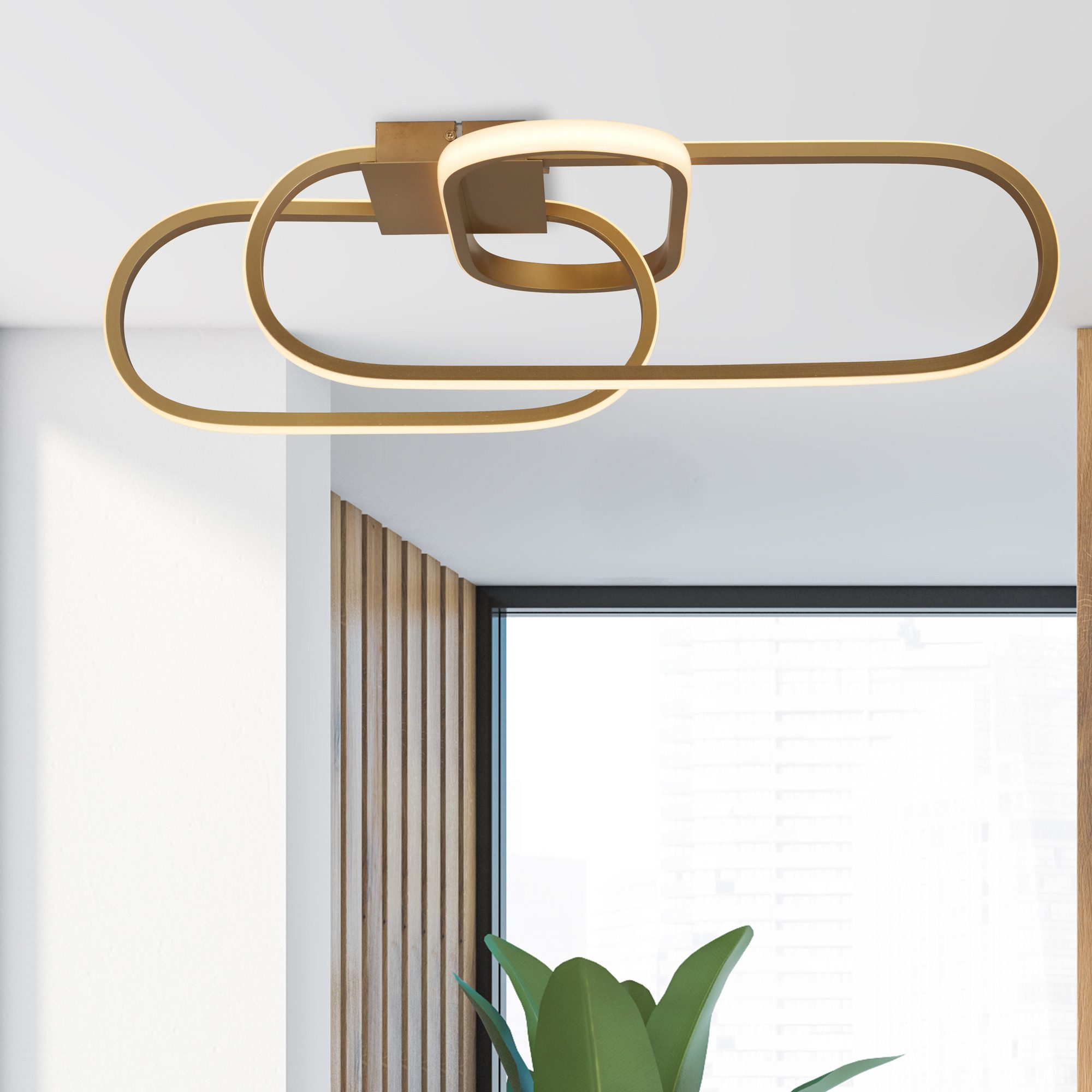 Searchlight LED Deckenleuchte Deckenleuchte Clip, 1-flammig, LED fest integriert, Farbwechsler, Minimalistisches Ambiente