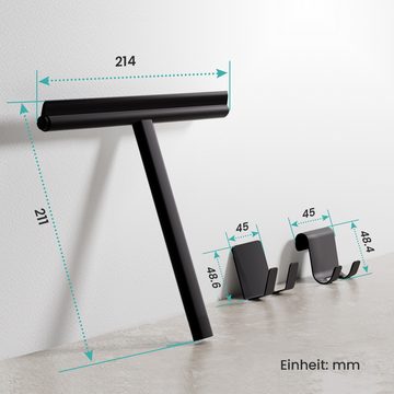 EMKE Duschabzieher Wasserabzieher Silikon Fensterabzieher mit Wandaufhänger ohne Bohren, Badwischer, Glasabzieher,für Dusche,Badezimmer,Spiegel,Glas-Reinigung