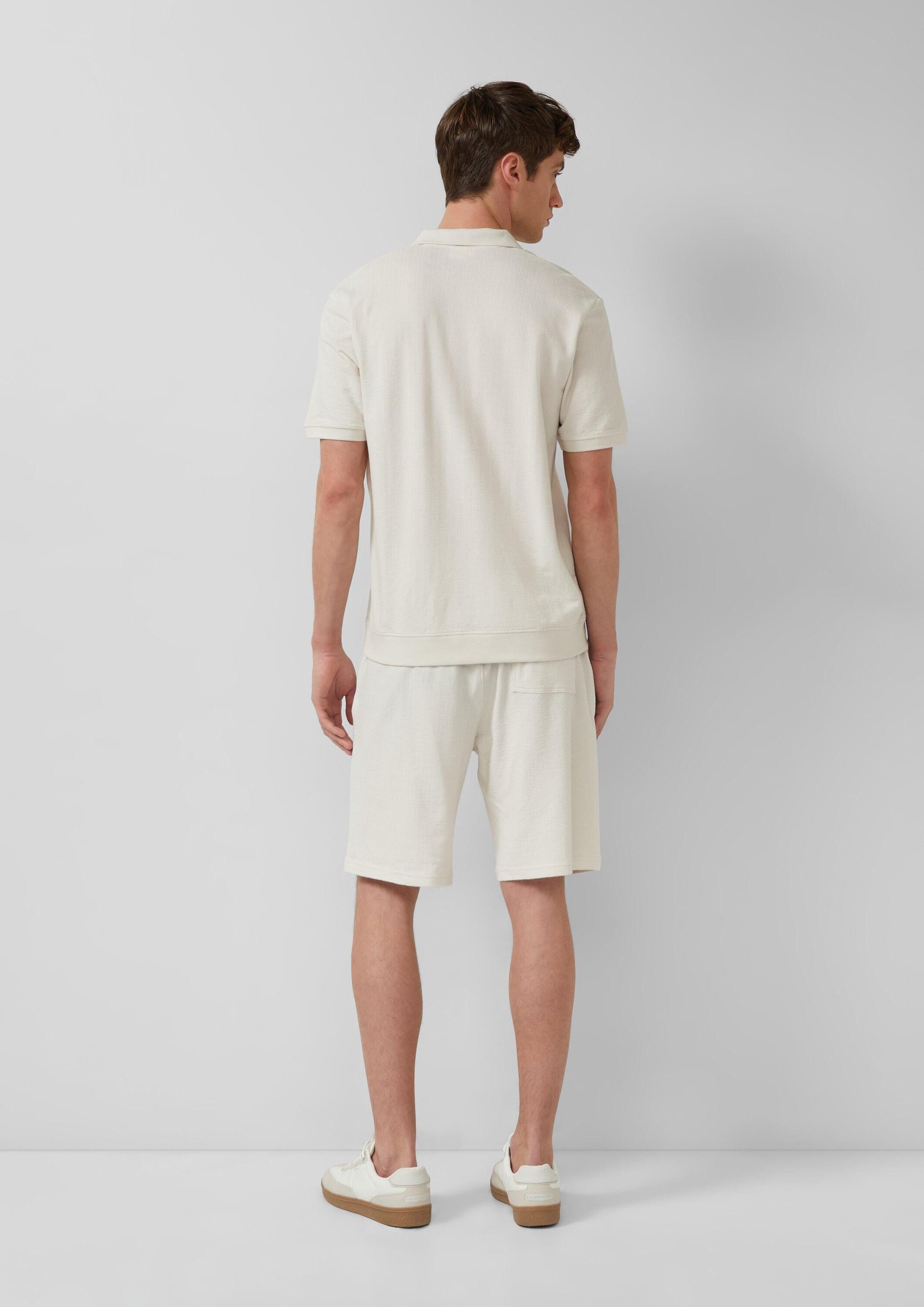 s.Oliver Kurzarmshirt Polo-Shirt Polo-Shirt aus strukturiertem Baumwolljersey