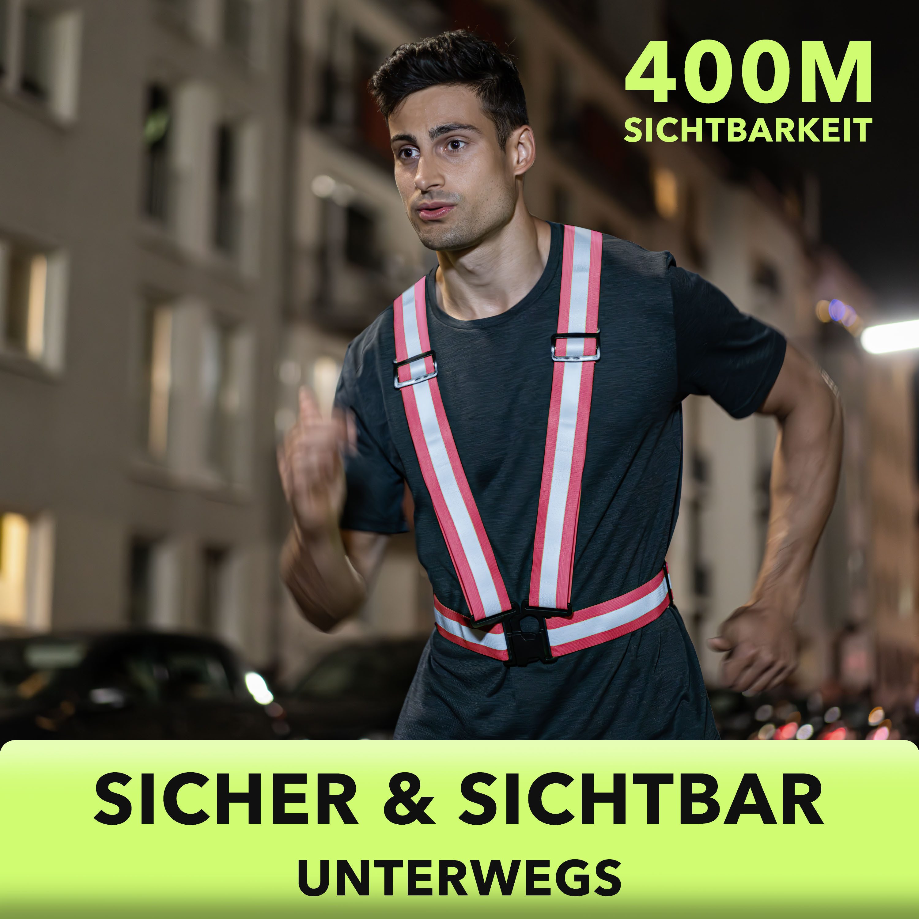 AVANA Warnweste reflektierende Sicherheitsweste einstellbare Reflektorweste Weste Fahrrad, Joggen, für Erwachsene & Jugendliche