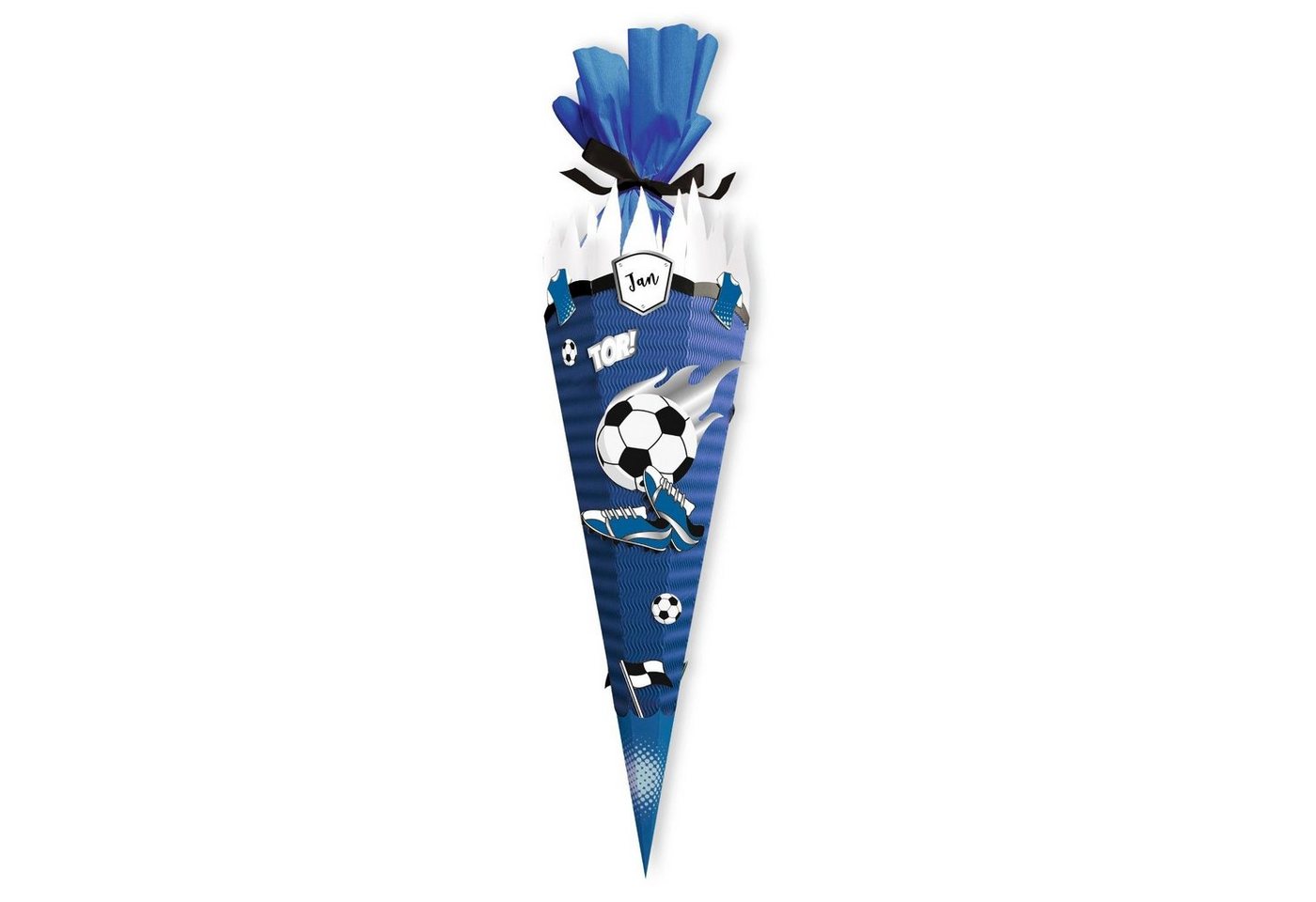 itenga Schultüte itenga SCHULTÜTEN Bastelset 68cm "FUSSBALL" meine Vereinstüte blau -