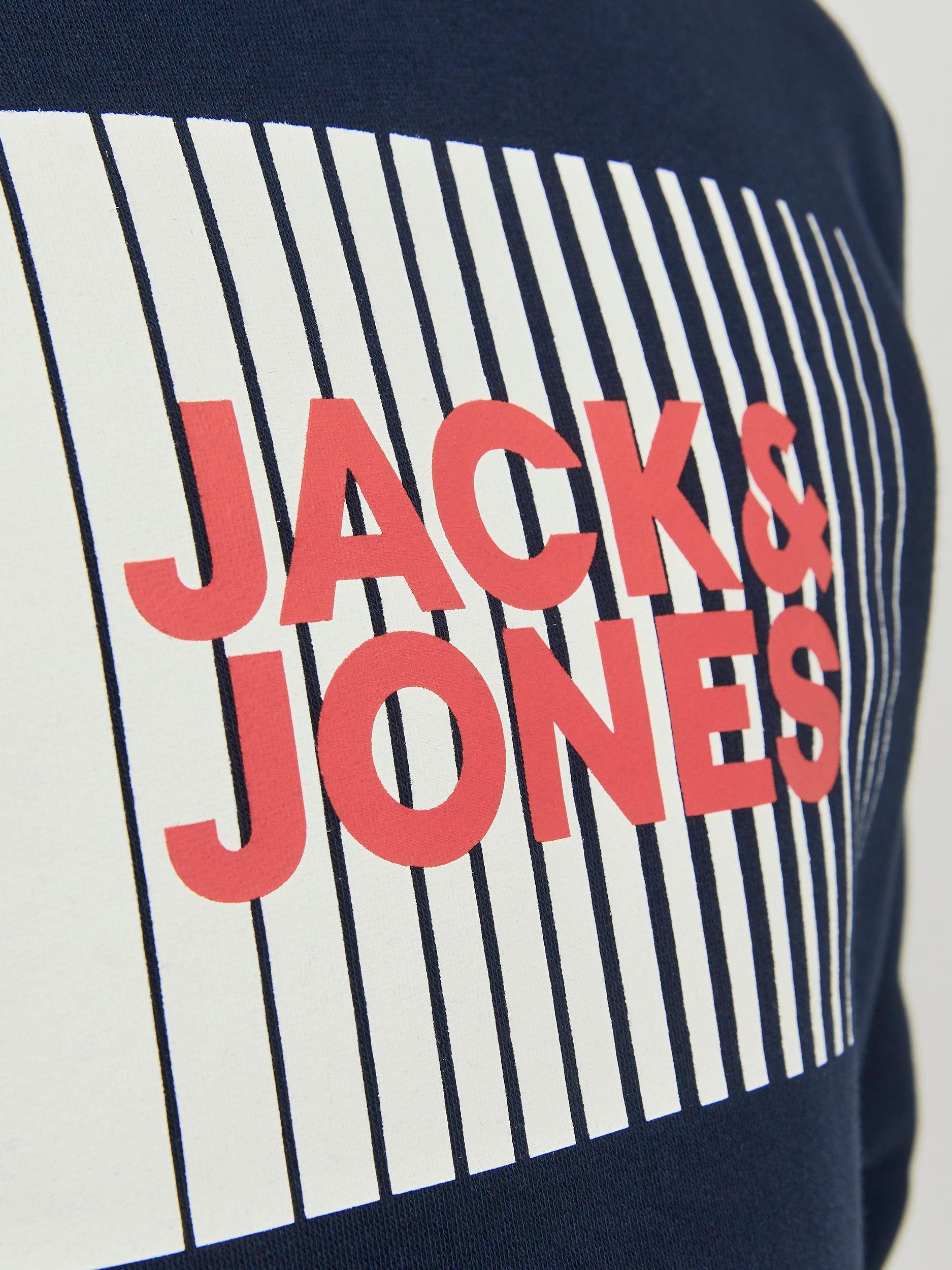 Jack & Junior navy JNR Sweatshirt HOOD Jones SWEAT blazer PLAY JJECORP LOGO