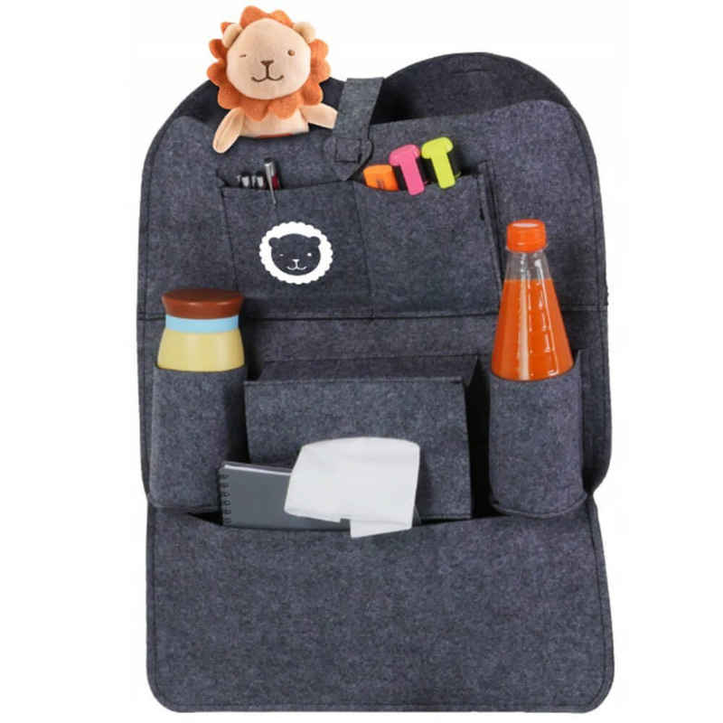 lionelo Aufbewahrungssystem Lionelo Organizer Tasche für KFZ Kopfstütze Kind Baby, Filzstoff