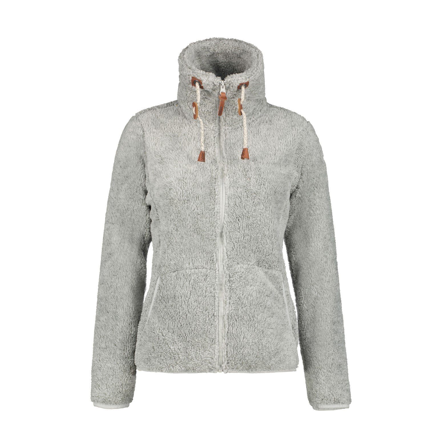 Icepeak Strickfleecejacke Colony Teddy Fleecejacke Damen Langhaarfleecejacke