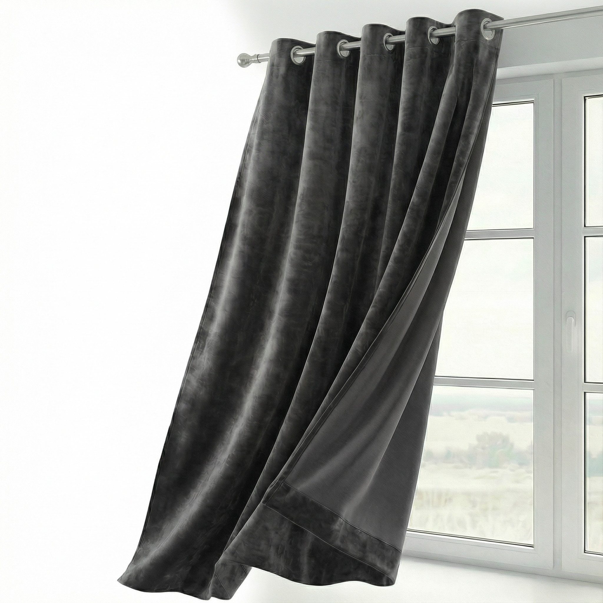 Beautex Verdunkelungsvorhang Samt Vorhang Ösen Gardine Velvet blickdicht abdunkelnd (1 St), Ösen, abdunkelnd