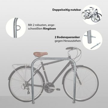 TRUTZHOLM Fahrradständer 2x Fahrradanlehnbügel zum Einbetonieren ca. 780mm breit Fahrradständer