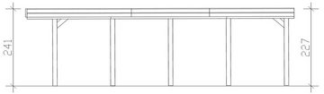 Skanholz Einzelcarport Friesland, BxT: 314x708 cm, 207 cm Einfahrtshöhe