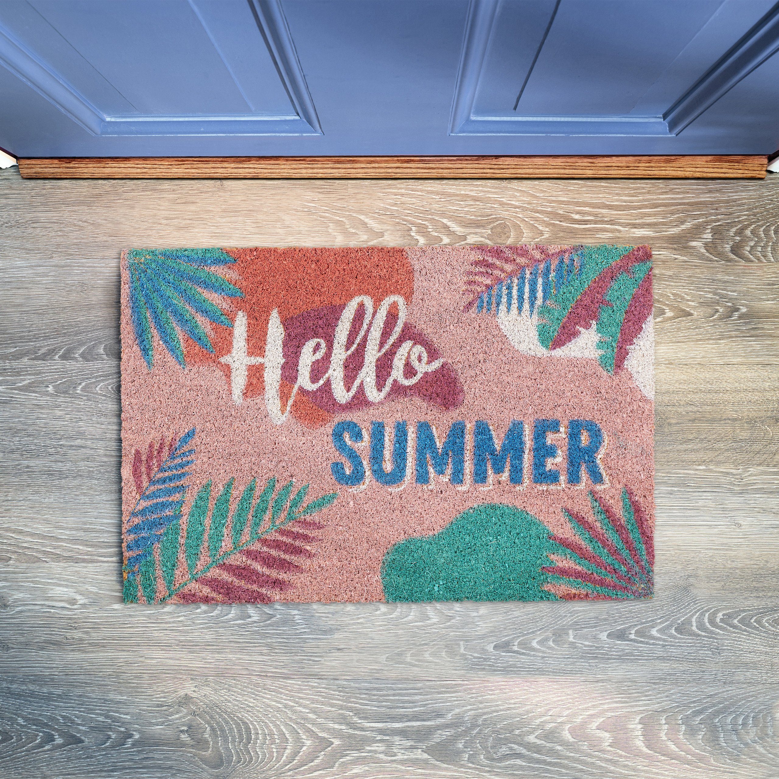 relaxdays Fußmatte Kokos Hello Summ, Höhe: günstig online kaufen