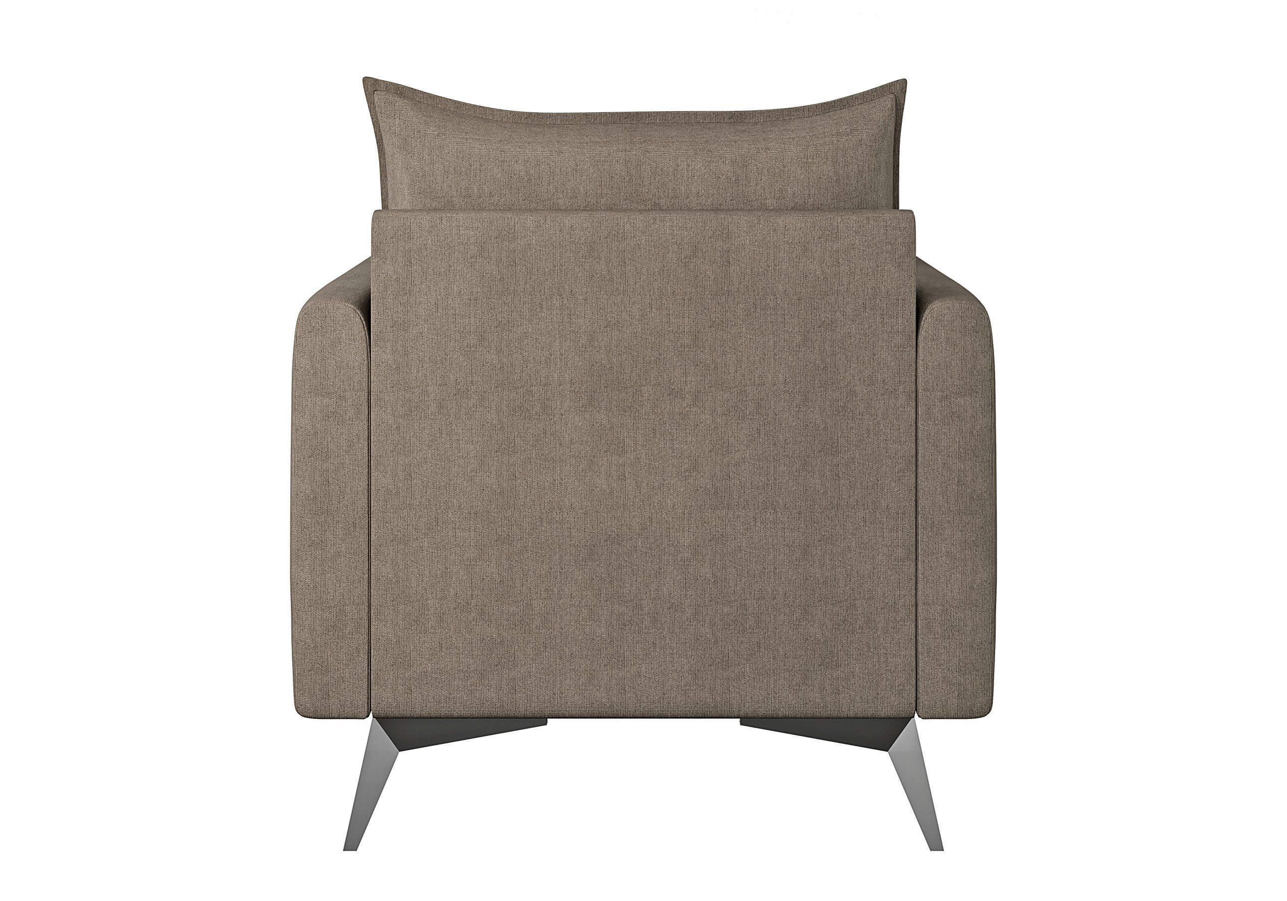 Füßen, Möbel S-Style mit Sessel Azalea Dunkelbeige Metall Modernes Wellenfederung Schwarz mit
