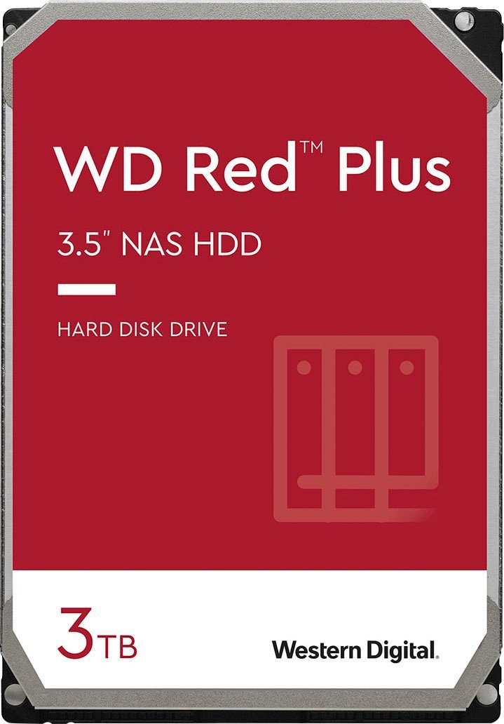 Image of Western Digital Red Plus, SATA 6G, Intellipower, 3,5 Zoll - 3 TB