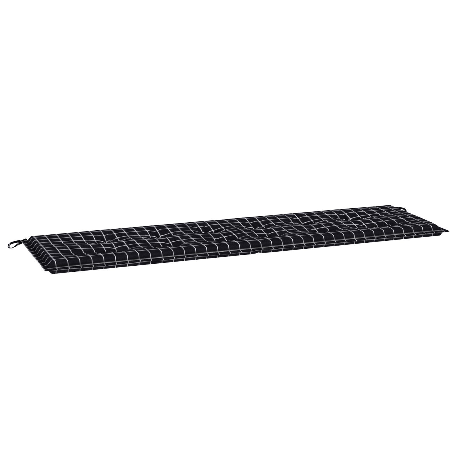 vidaXL Sitzauflage Gartenbank-Auflage Schwarz Karomuster 180x50x4 günstig online kaufen