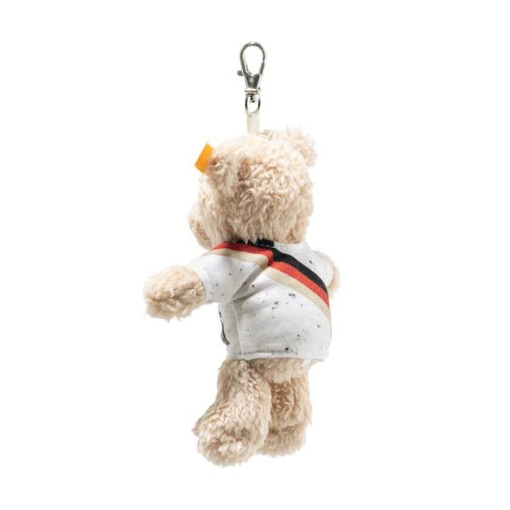 Steiff Kuscheltier Schlüsselanhänger Teddybär Ben DFB-Edition 12 cm Teddyanhänger 988844 (Teddy, Plüschtier, Stofftier, Stoffteddy, Plüschteddy), mit Fanoutfit