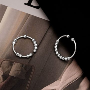 Fivejoy Fingerring S925 Sterling Silber schwimmende Ring,Verstellbare (1-tlg), Kann zu Ihrem Lieblingsoutfit getragen werden