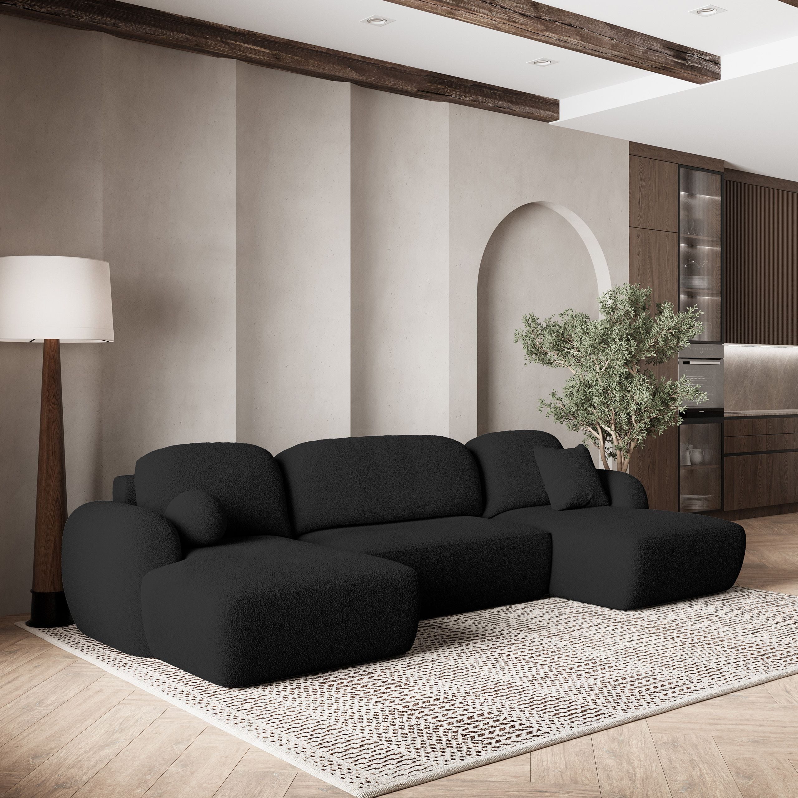 Masseno Ecksofa SAVONA mit Schlaffunktion U-Form, günstig online kaufen