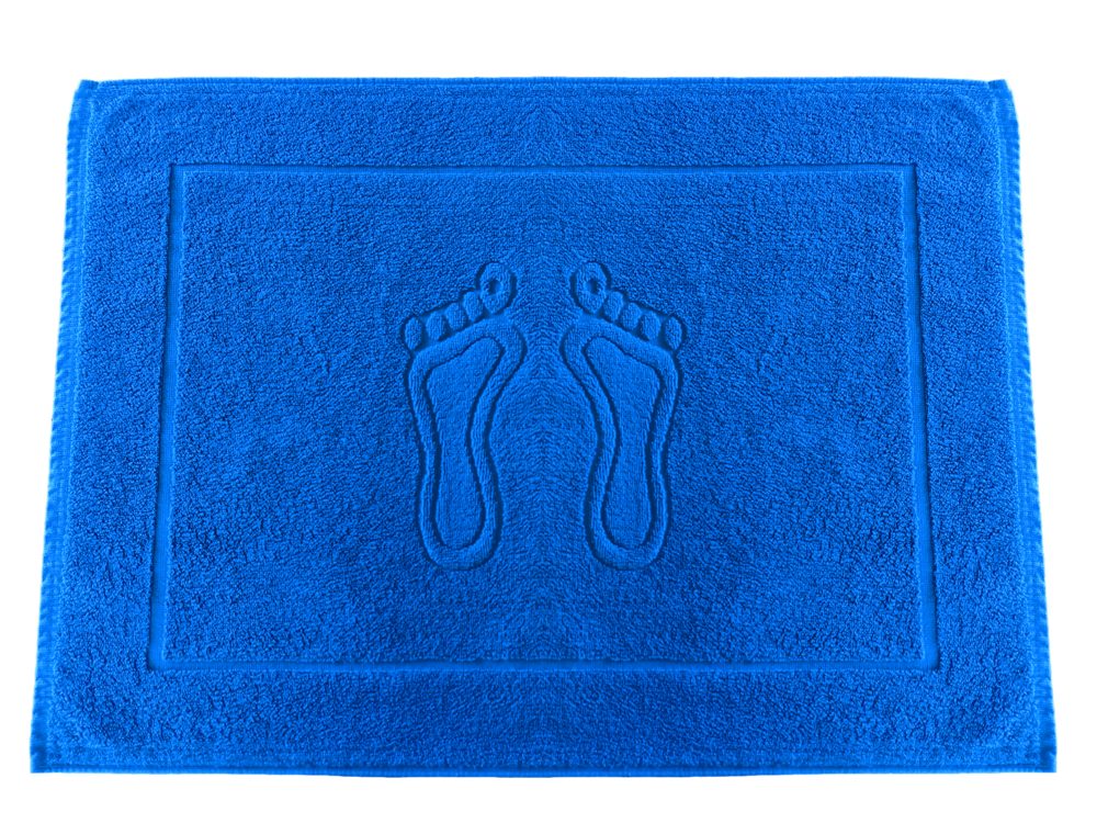 MatratzenL.A.B® Badematte 650 g/m² Blauer Schwan®, 100% Baumwolle, 50x70 cm, Badvorleger, Duschvorleger, Duschmatte Frottee